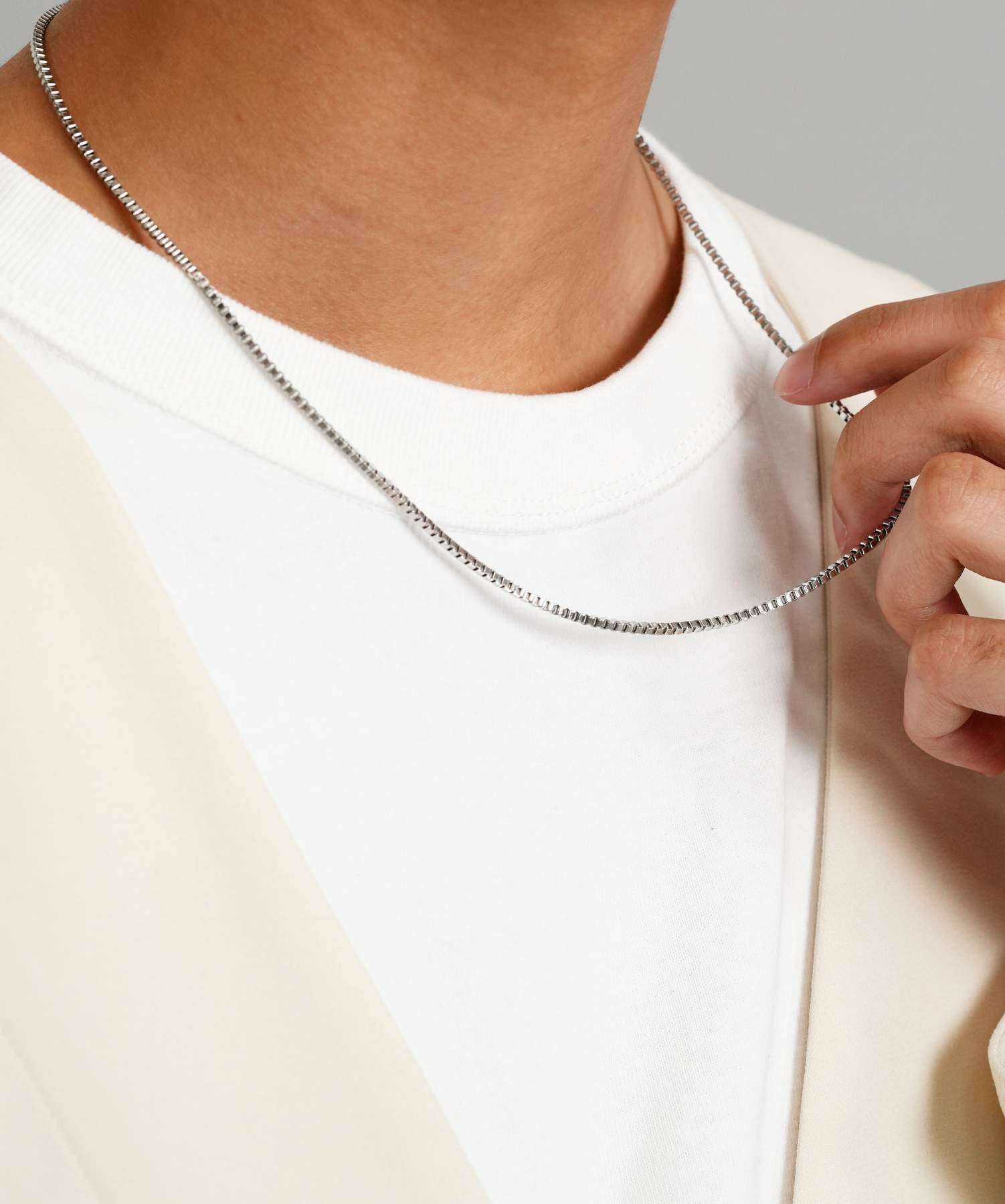 限定展開】slenderyチェーンネックレス/ベネチアンチェーン/シルバー