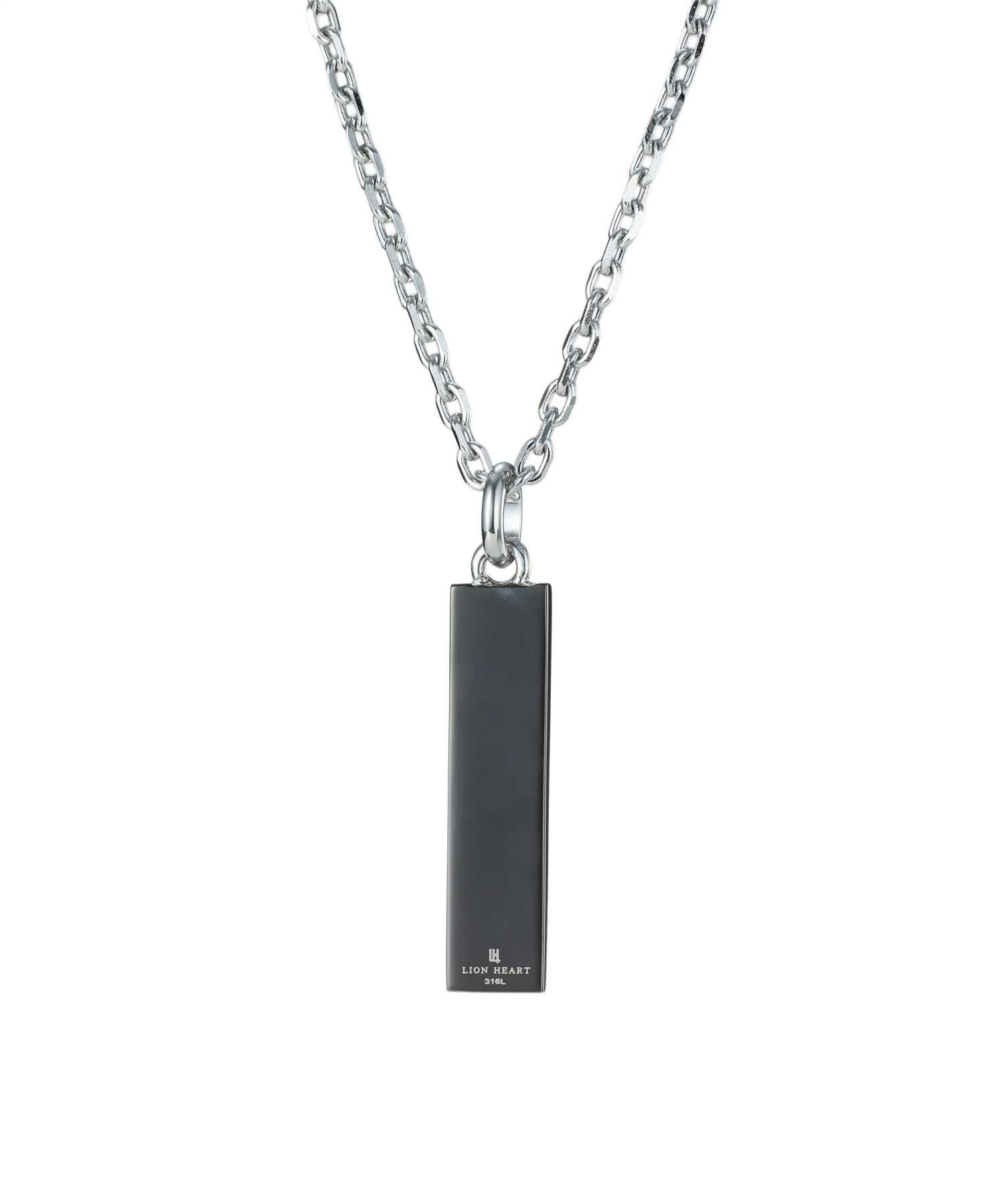 【WEB限定】トライネックレス/サンドプレート/シルバー×ブラック/サージカルステンレス316L（金属アレルギー対応）