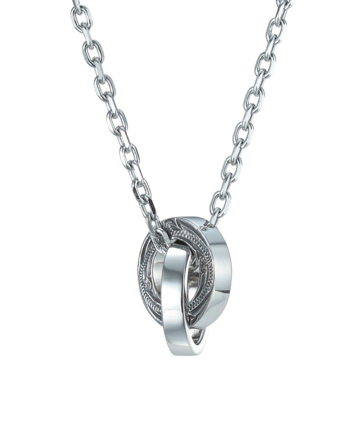 【WEB限定】ハワイアンダブルリングネックレス/サージカルステンレス316L（金属アレルギー対応）