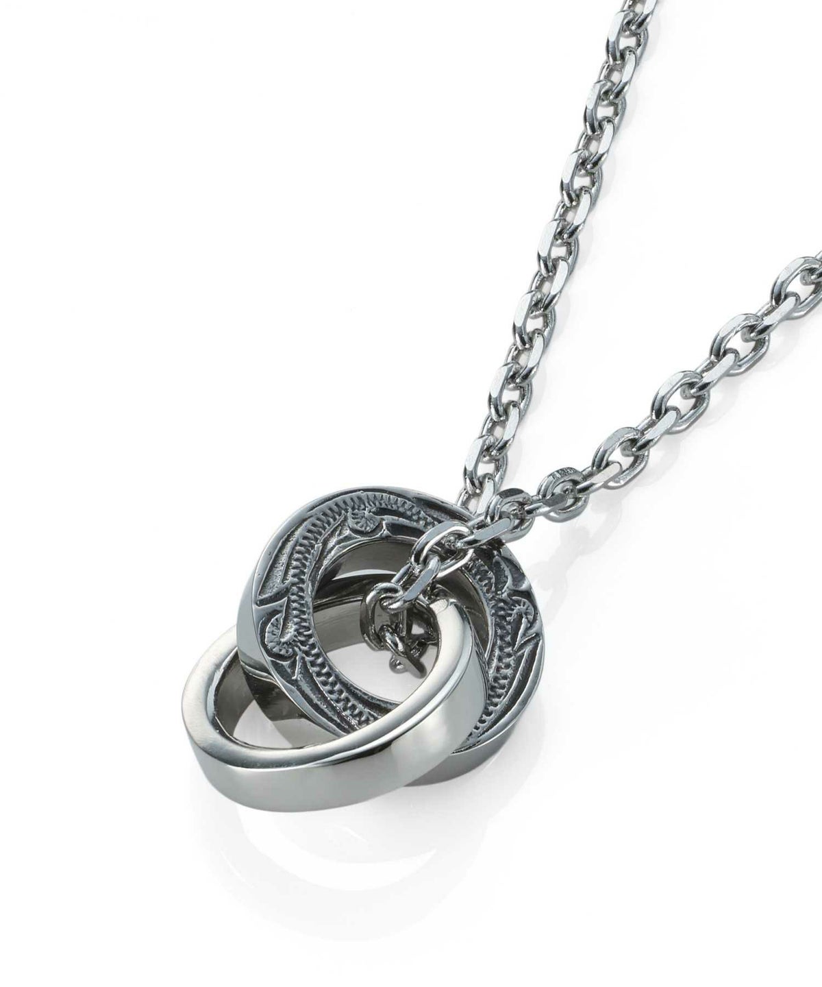 【WEB限定】ハワイアンダブルリングネックレス/サージカルステンレス316L（金属アレルギー対応）