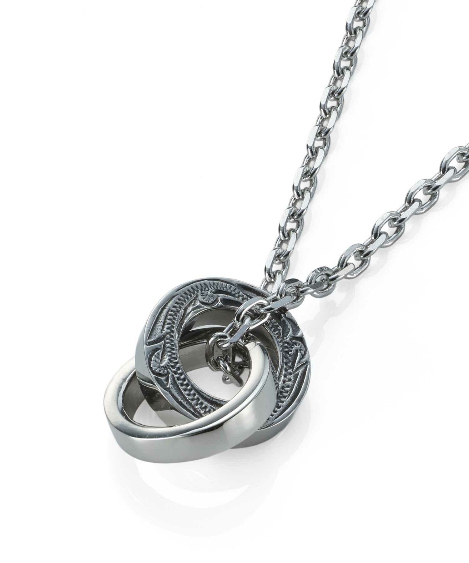 【WEB限定】ハワイアンダブルリングネックレス/サージカルステンレス316L（金属アレルギー対応）