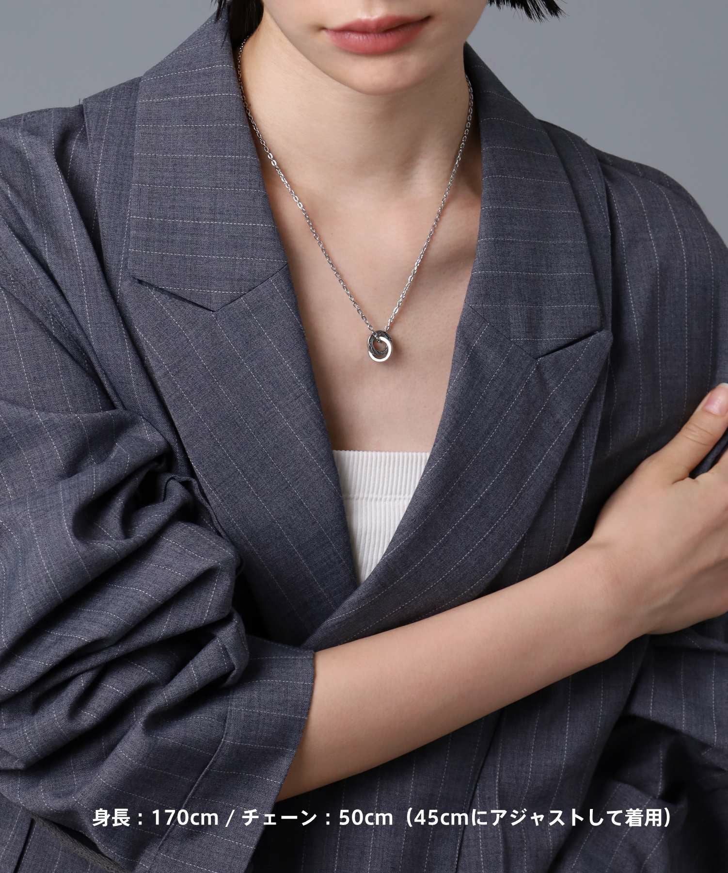 限定展開】“HAWAIIAN”ダブルリングネックレス/サージカルステンレス