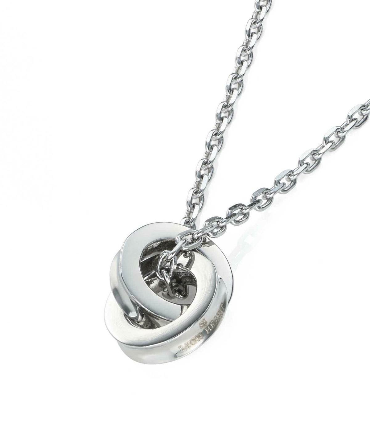 【WEB限定】リバースラウンドダブルリングネックレス/サージカルステンレス316L（金属アレルギー対応）