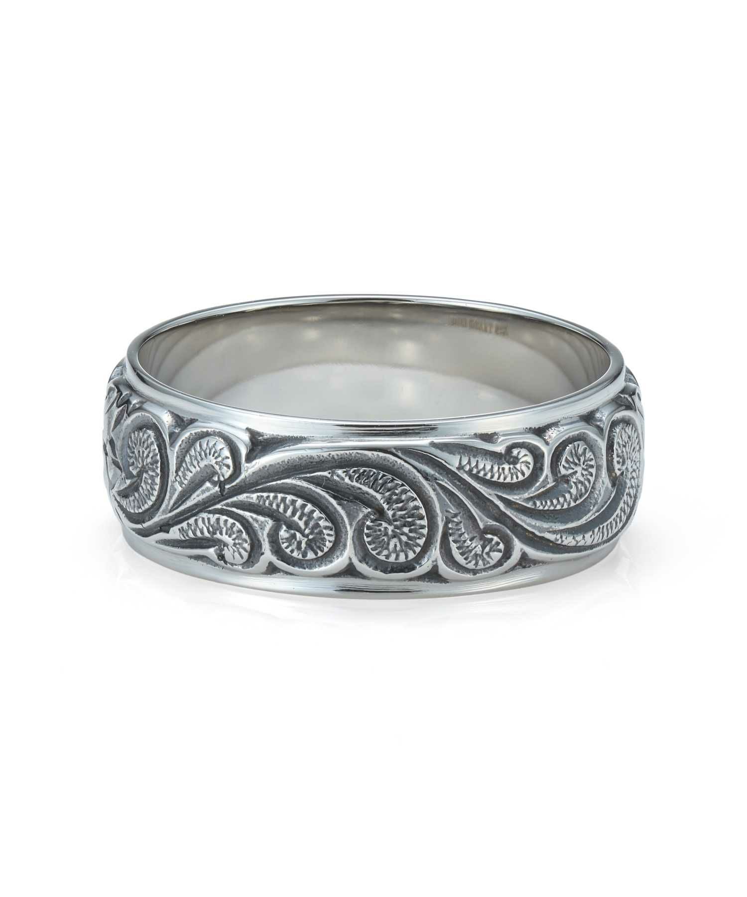 【限定展開】ワイドハワイアンリング/シルバー/サージカルステンレス316L（金属アレルギー対応）