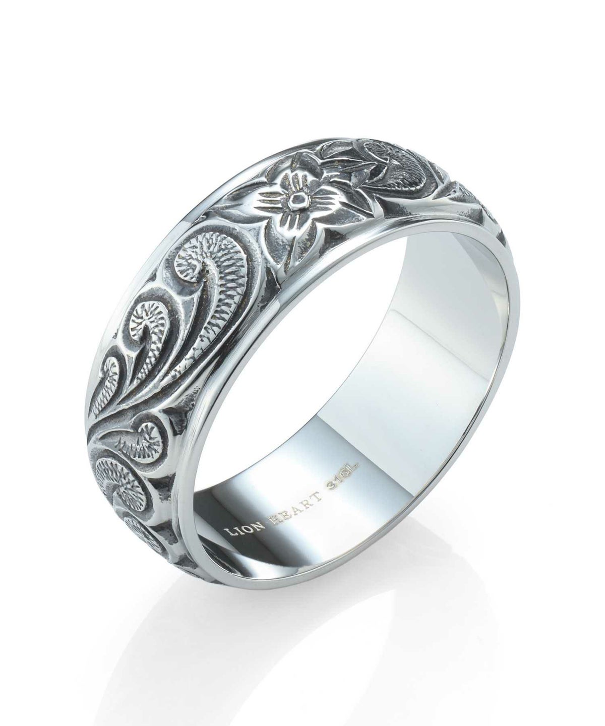 【限定展開】ワイドハワイアンリング/シルバー/サージカルステンレス316L（金属アレルギー対応）