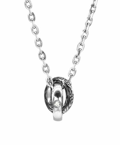 【限定展開】ナチュラルハワイアンダブルリングネックレス/サージカルステンレス316L（金属アレルギー対応）