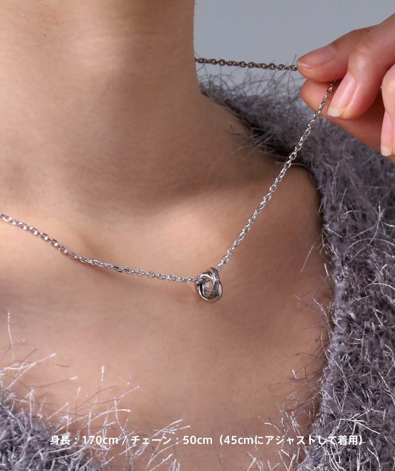 限定展開】“HAWAIIAN”ナチュラルダブルリングネックレス/サージカル