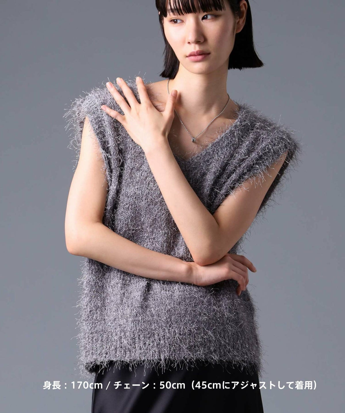 【限定展開】ナチュラルハワイアンダブルリングネックレス/サージカルステンレス316L（金属アレルギー対応）