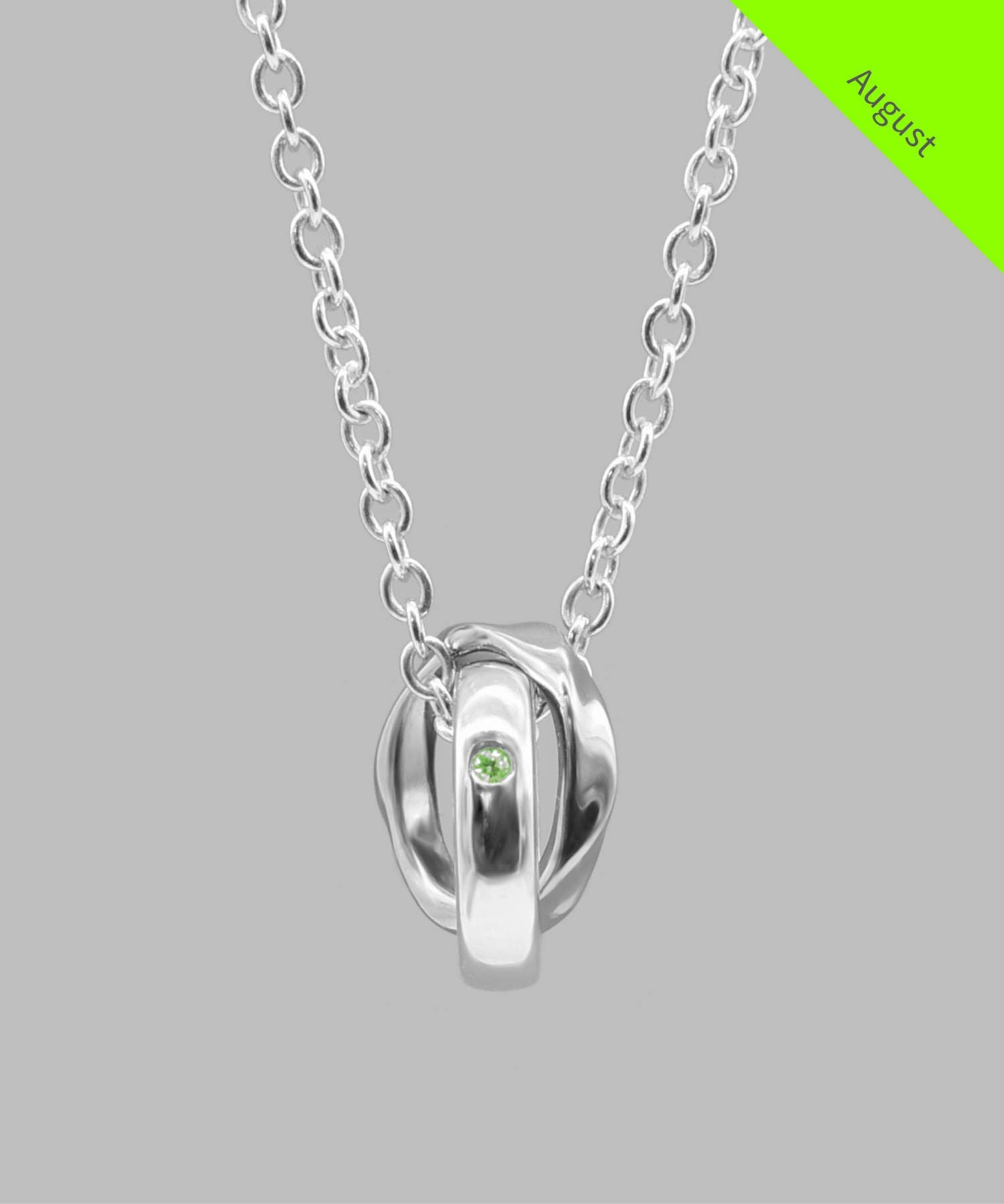 バースウェーブダブルリングネックレス/8月/シルバー925 | LION HEART