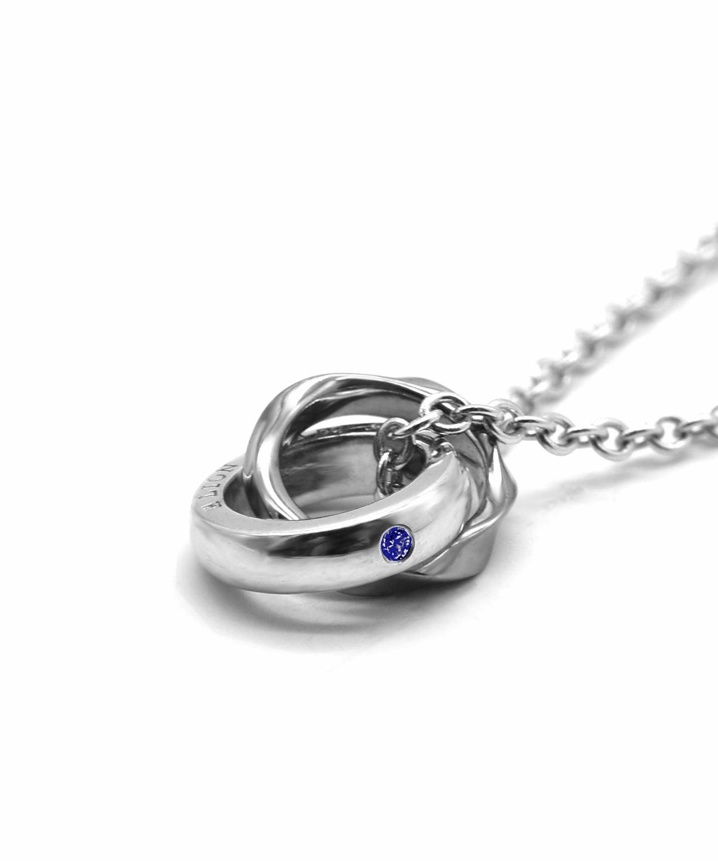 バースウェーブダブルリングネックレス/12月/シルバー925 | LION HEART