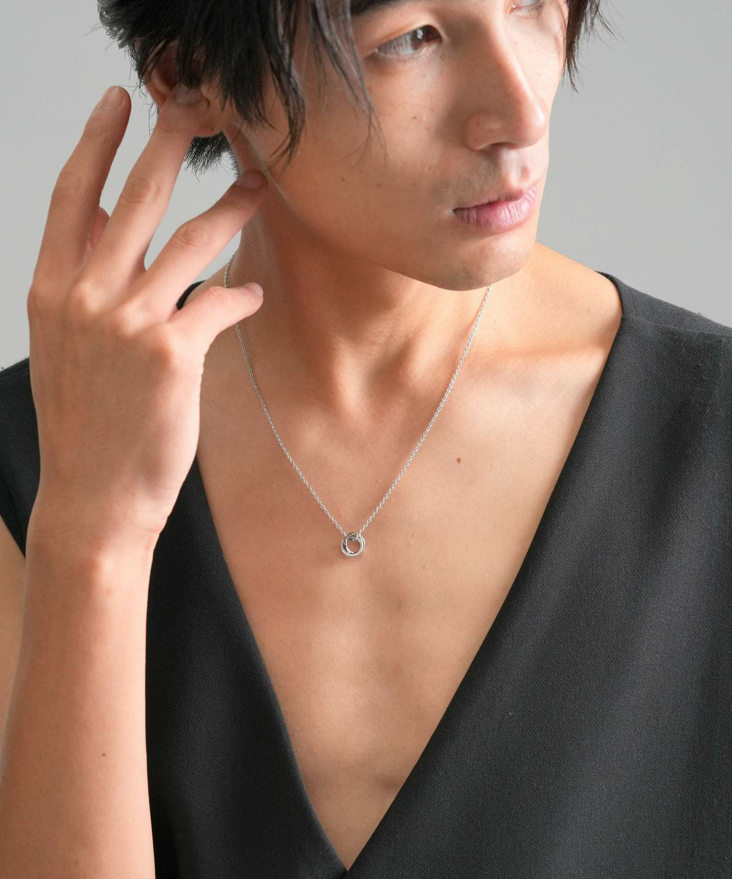 バースウェーブダブルリングネックレス/12月/シルバー925 | LION HEART