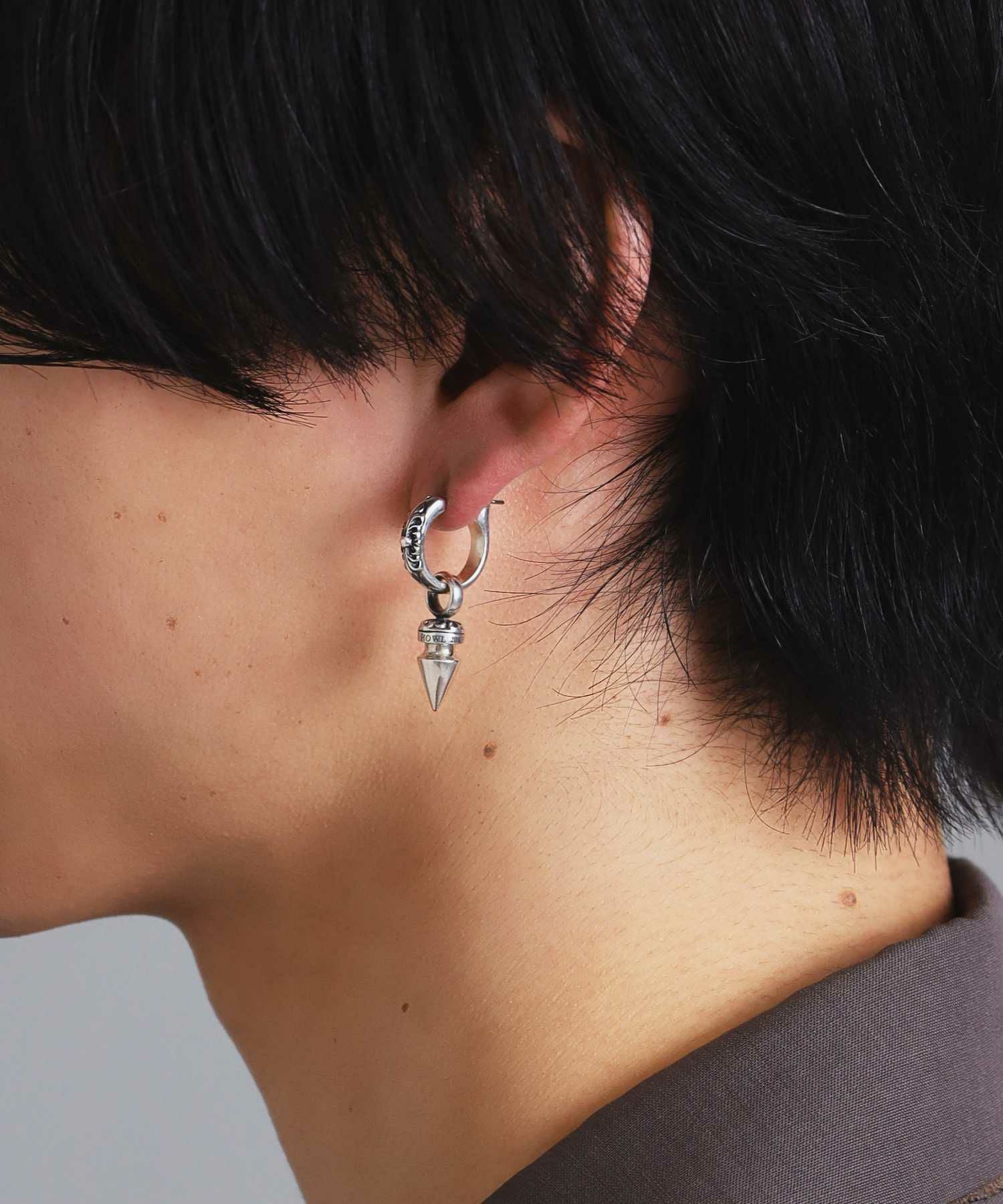 HOWL”クロッシングピアス（スパイクドドロップ）/シルバー925 | LION