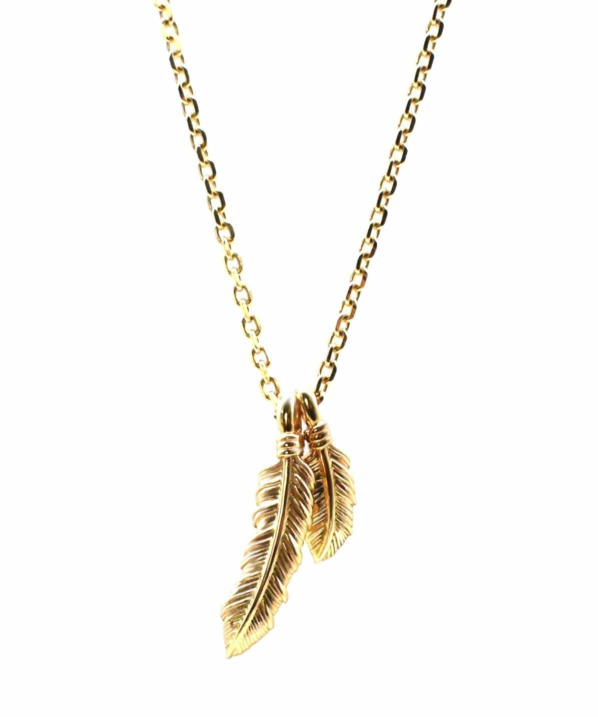 ツインフェザープチネックレス/K10ゴールド | LION HEART STORE