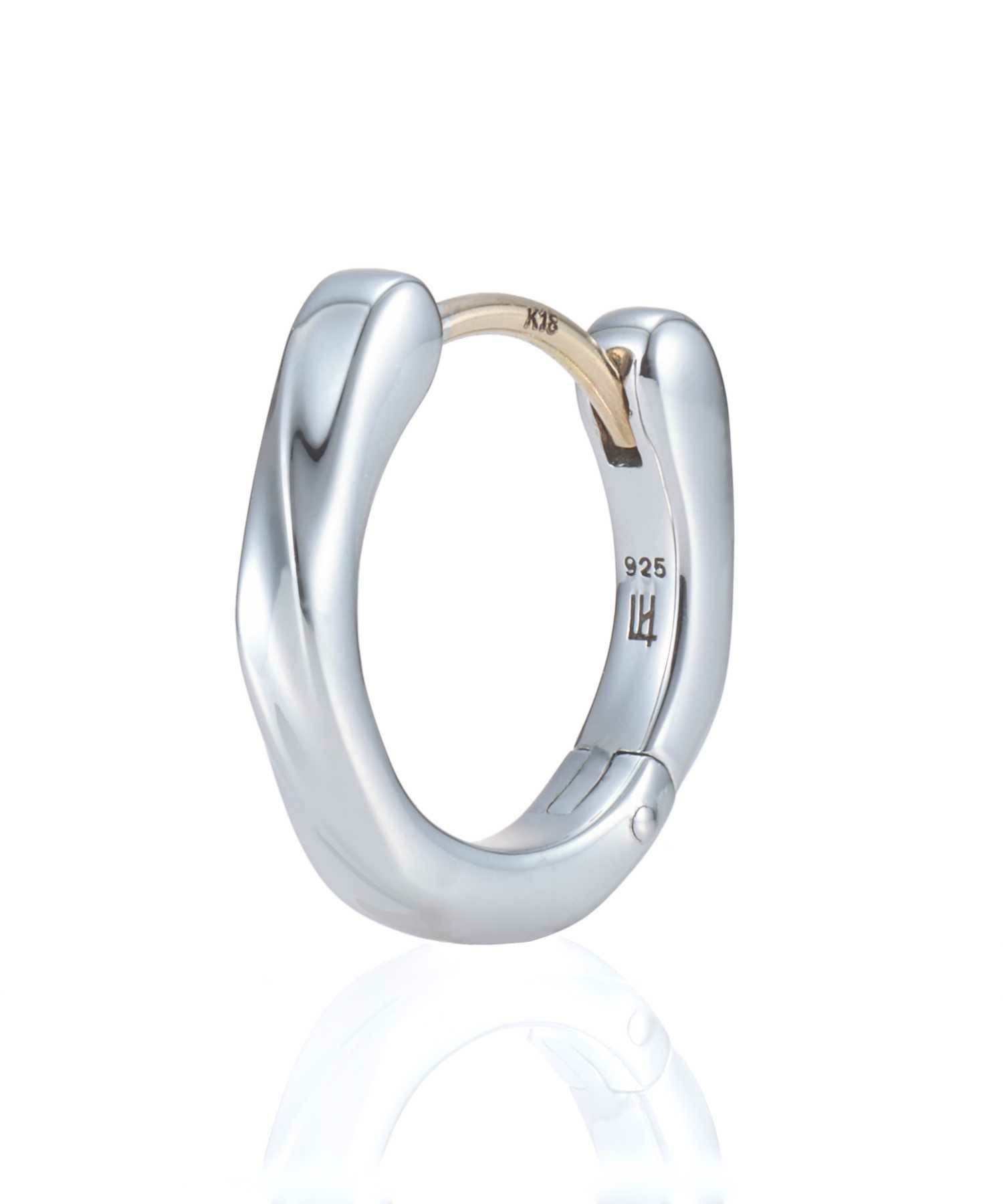 クラッチピアス/ツイストテクスチャー/シルバー925