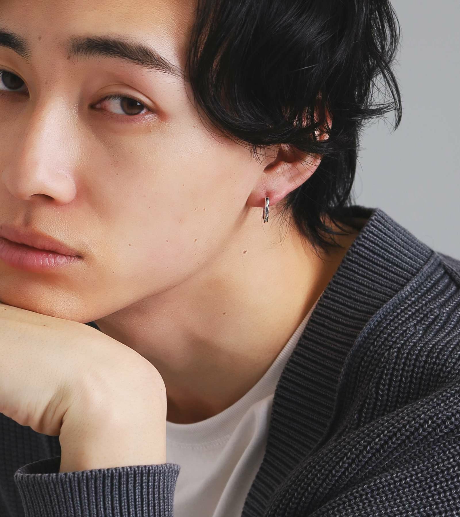 クラッチピアス/ツイストテクスチャー/シルバー925