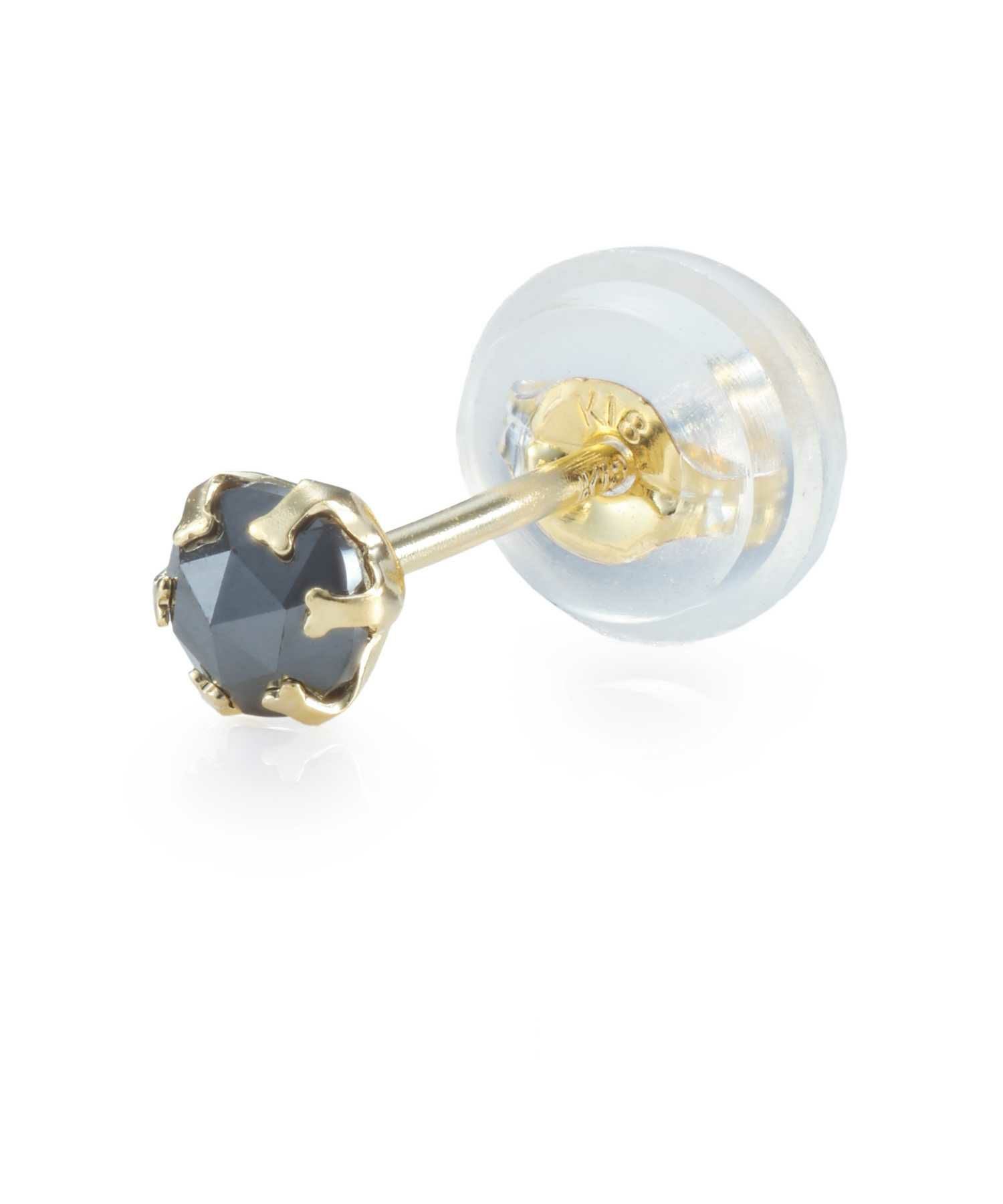 Petite Modern”ブラックダイヤモンドピアス（Sサイズ/0.1CT）/プラチナ