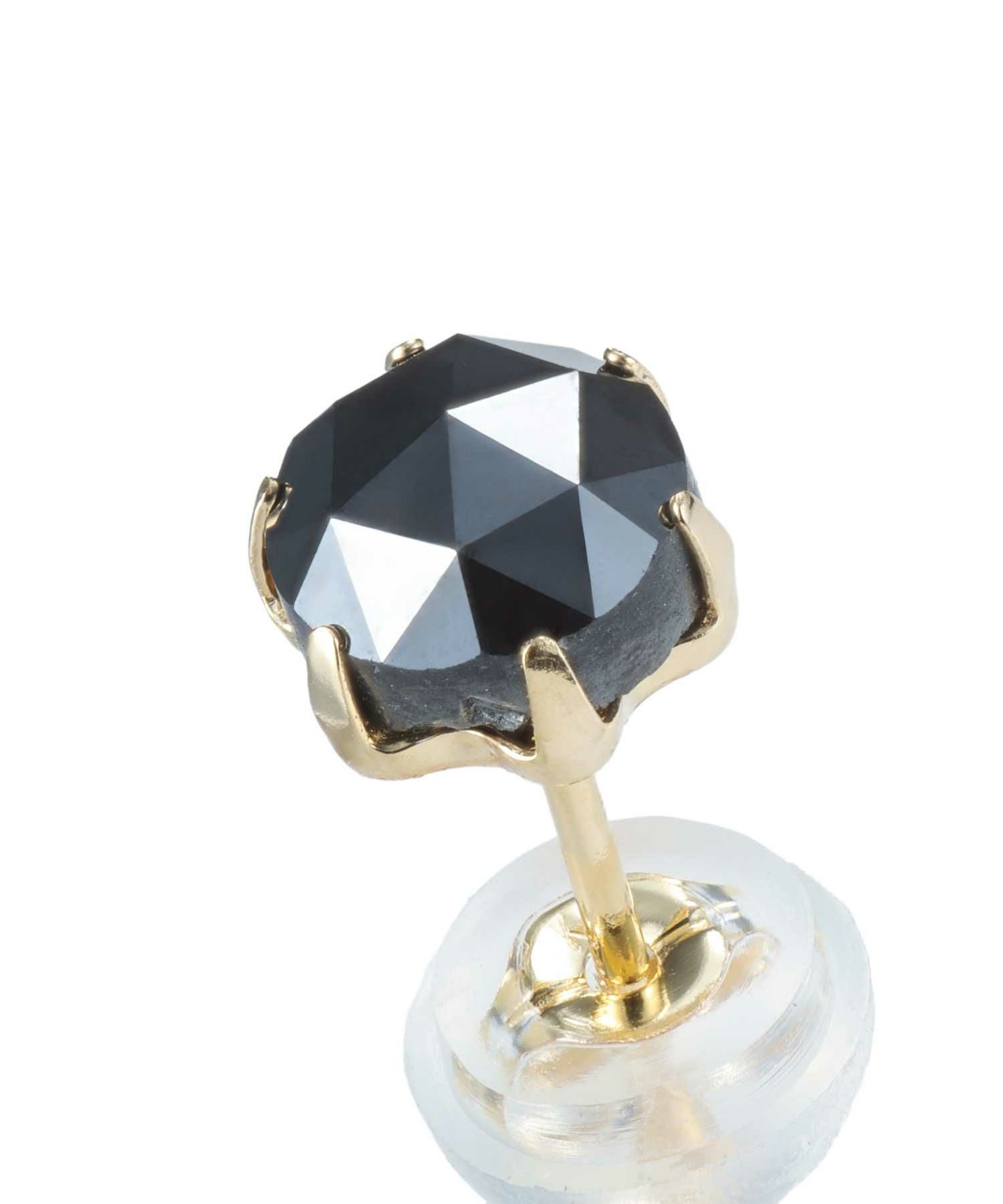 ブラックダイヤモンドピアス/Lサイズ/K18ゴールド | LION HEART STORE