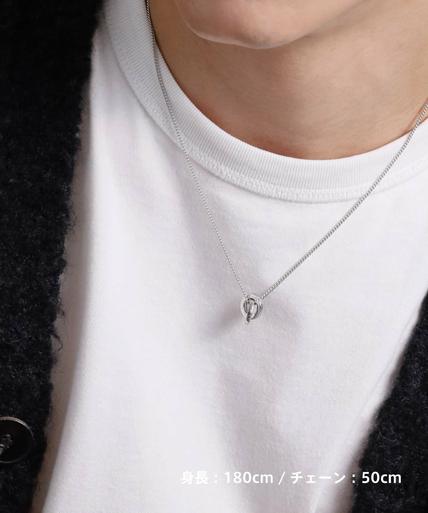 限定展開】“LH-1”eraスクエアダブルリングペアネックレス/ダイヤモンド