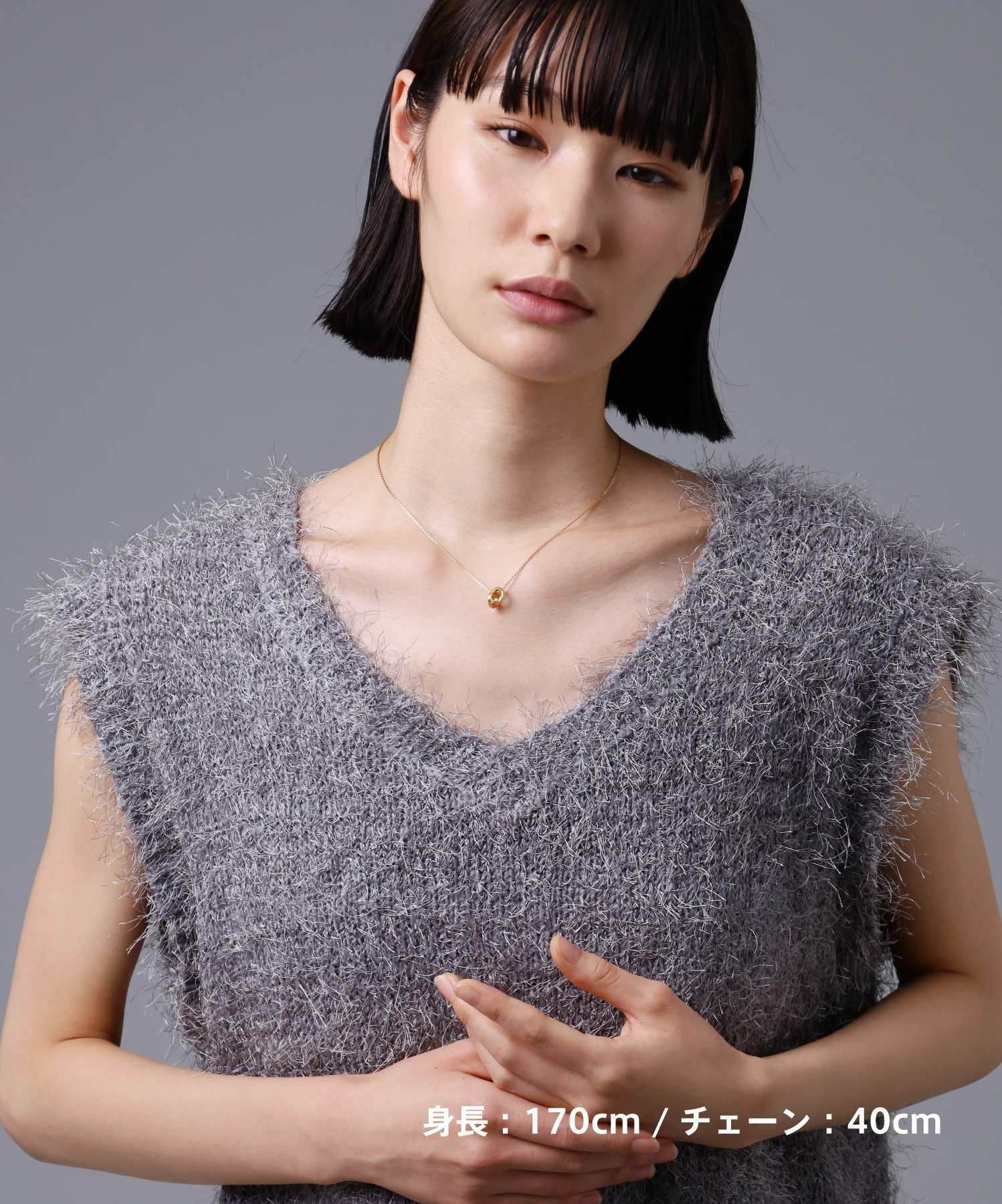 限定展開】“LH-1”eraスクエアダブルリングペアネックレス/ダイヤモンド