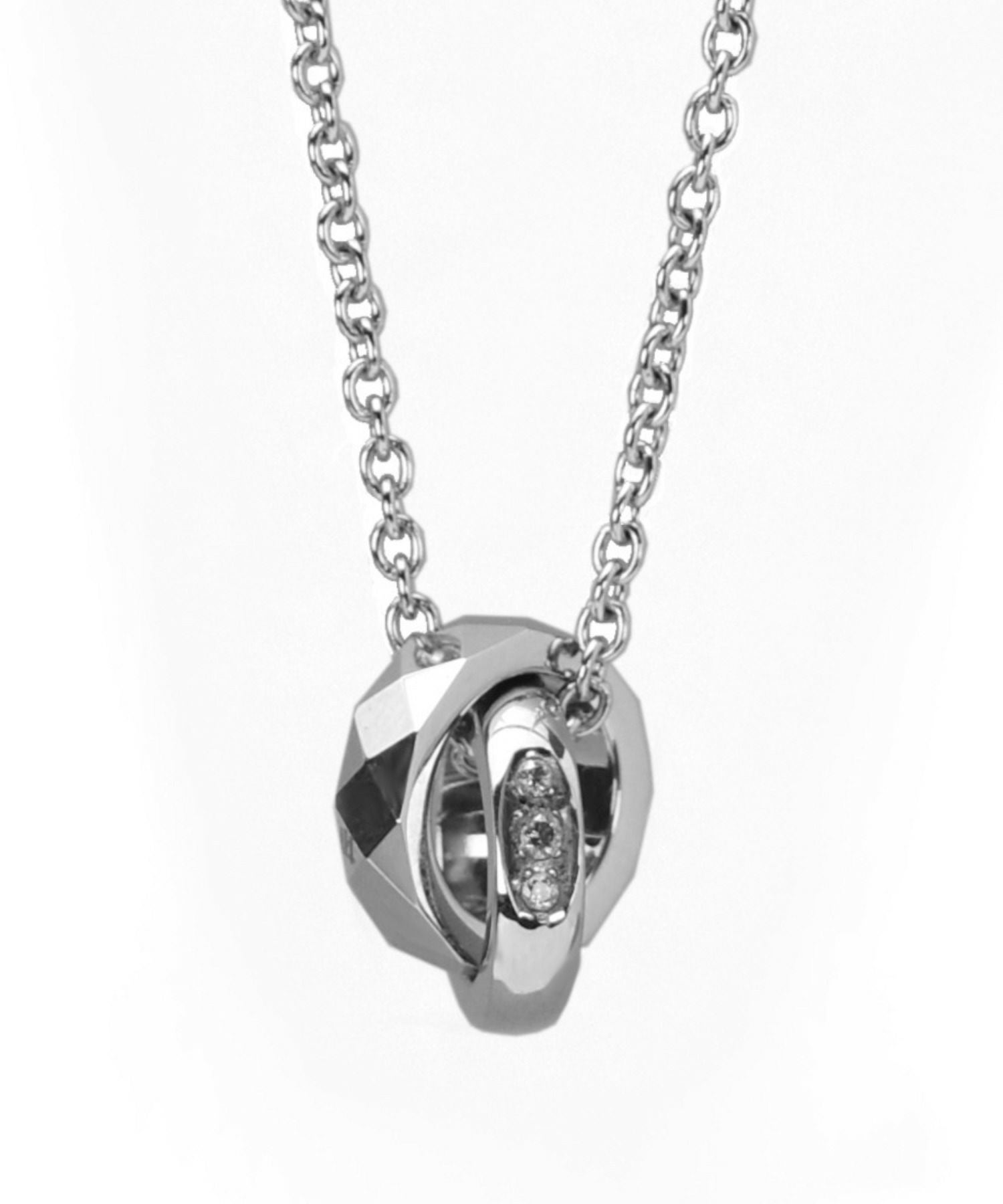 限定展開】“LH-1”スタッドダブルリングネックレス（シルバー