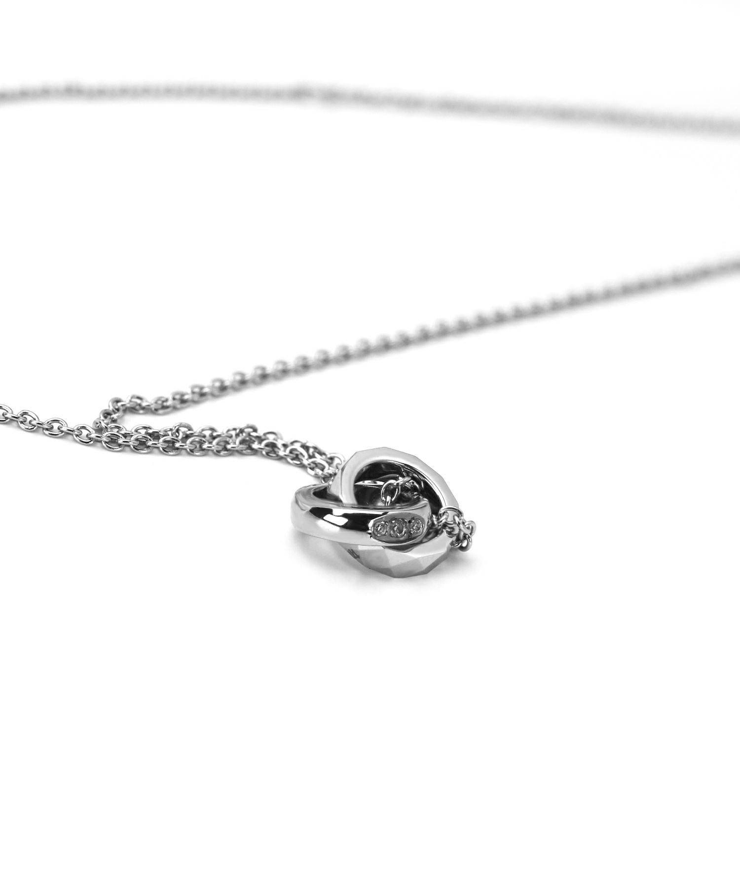 限定展開】“LH-1”スタッドダブルリングネックレス（シルバー