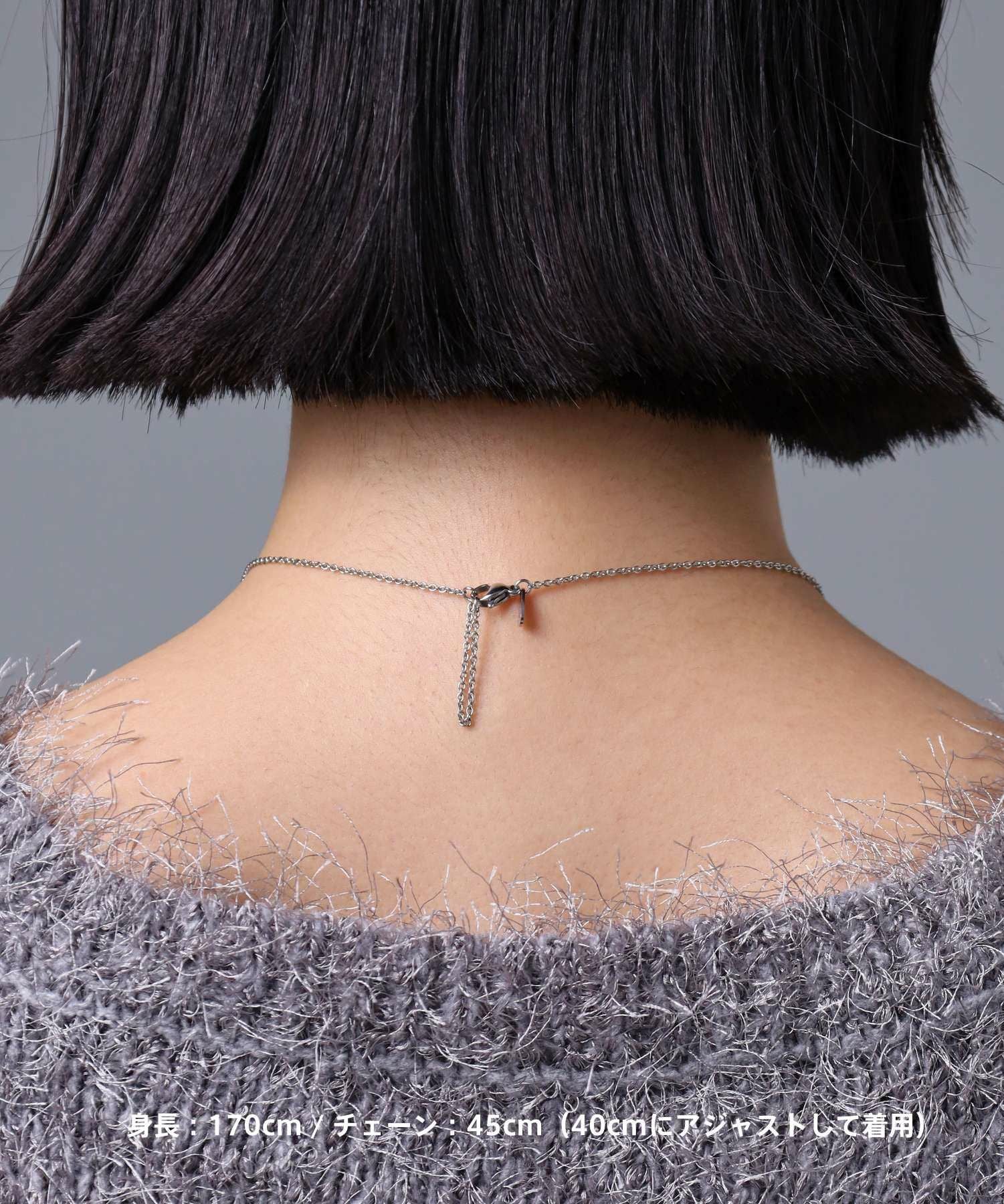 限定展開】“LH-1”スタッドダブルリングネックレス（シルバー