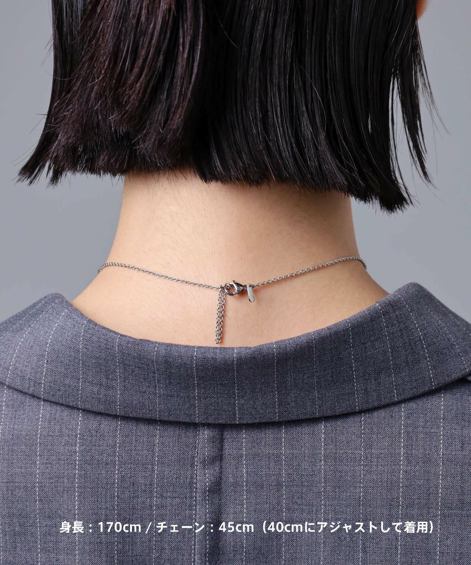 限定展開】“LH-1”スタッドダブルリングネックレス（ブラック