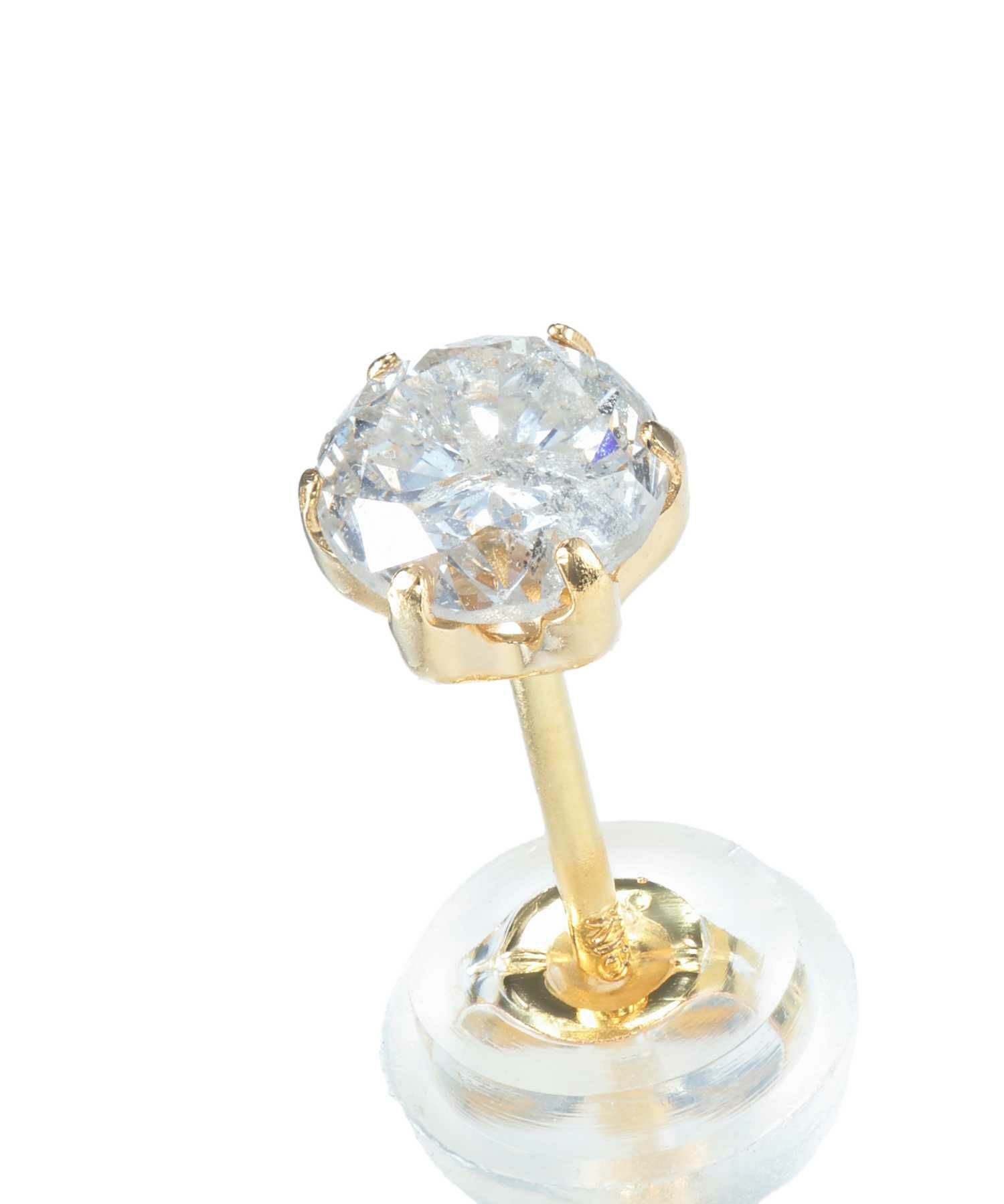 Petite Modern”ダイヤモンドピアス（Mサイズ/0.25CT）/K18ゴールド