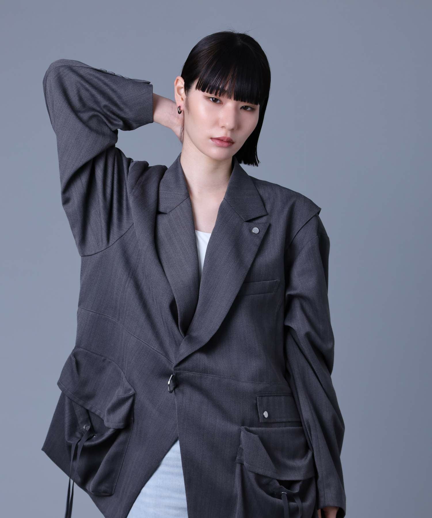 直営店舗限定】クロッシングピアス/シティポップ/ブラック/シルバー925