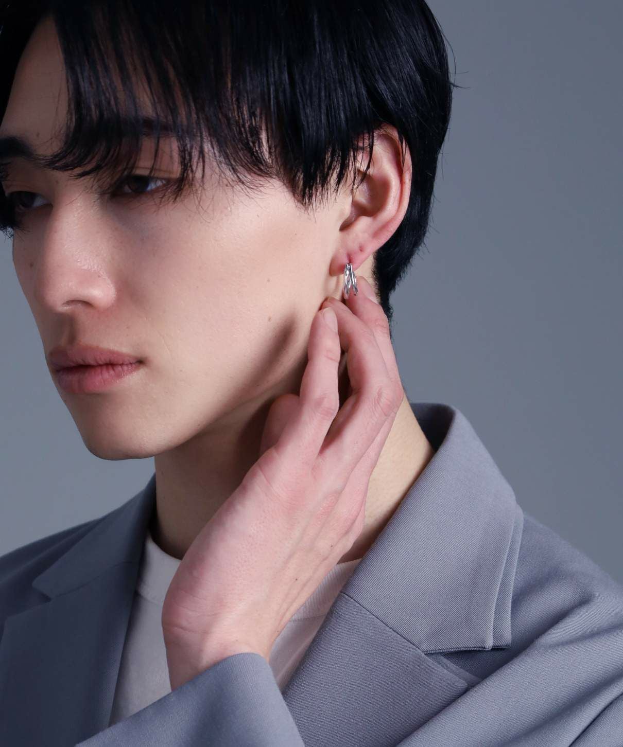 クロッシングピアス/overlapping twist/シルバー925