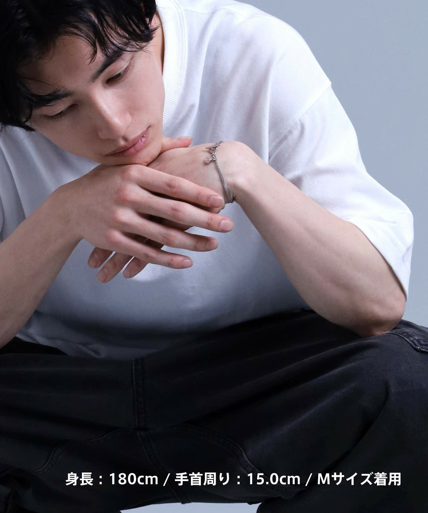 【限定展開】スキニーチェーンブレスレット/スネーク/サージカルステンレス316L（金属アレルギー対応）