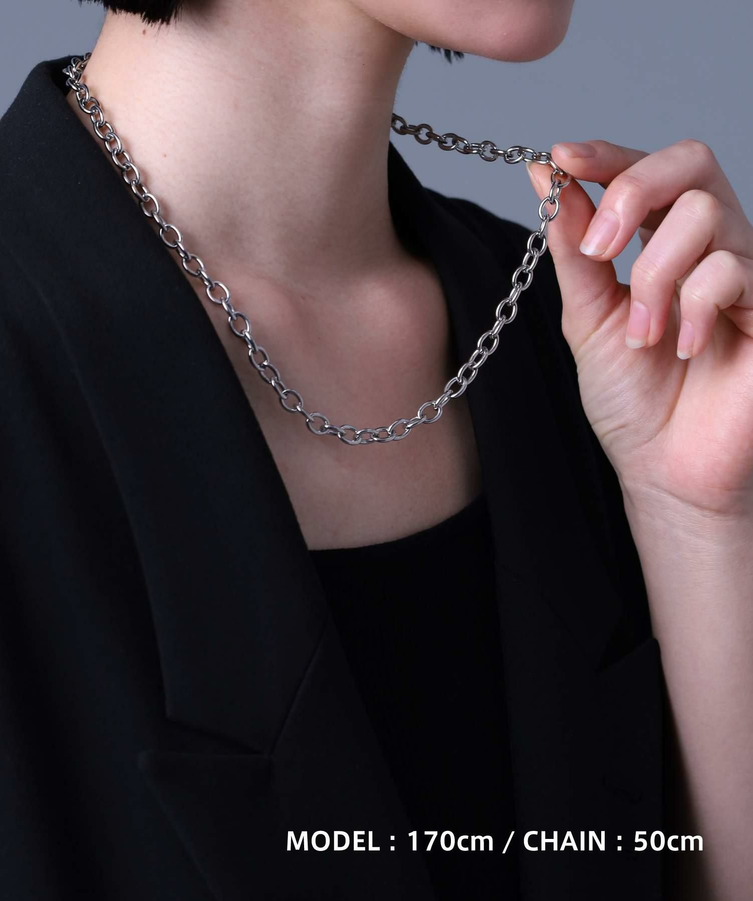 【WEB限定】ボリュームチェーンネックレス/アズキ0.65cm/サージカルステンレス316L（金属アレルギー対応）