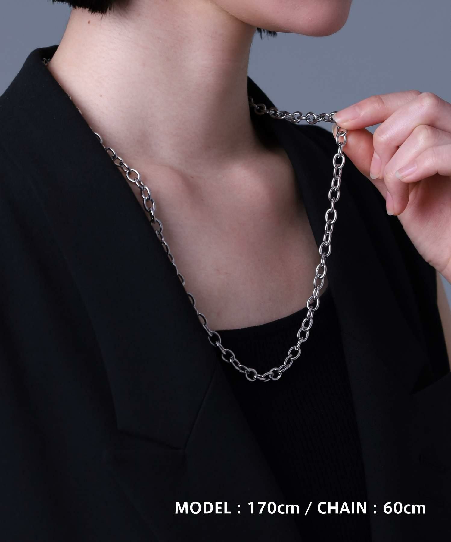 限定展開】ボリュームチェーンネックレス/アズキ0.65cm/サージカル