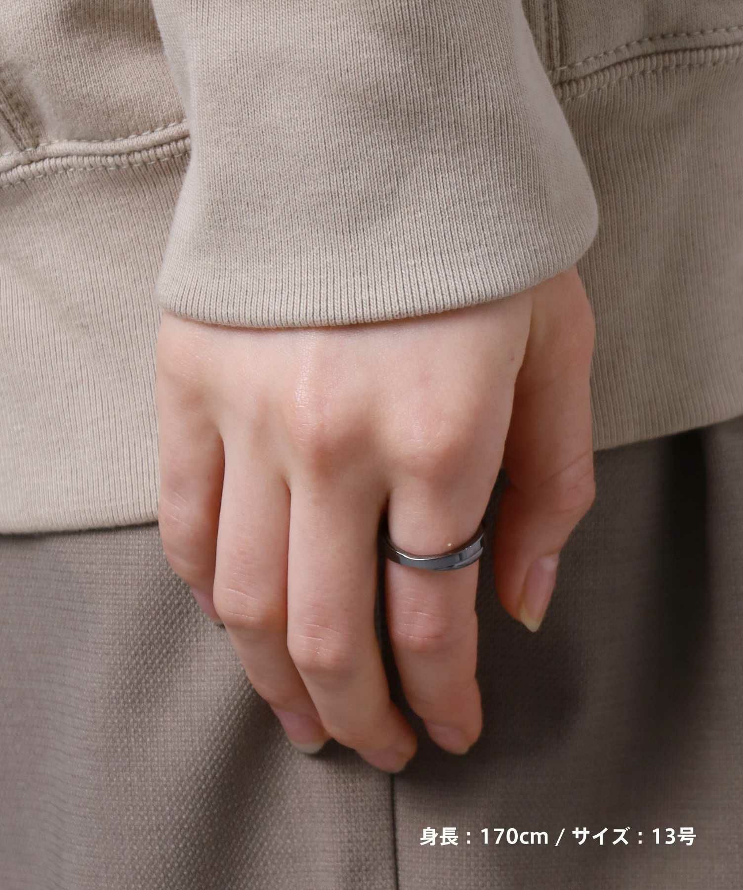 限定展開】“LH-1”クロスデザインリング（ライトブラック）/サージカル