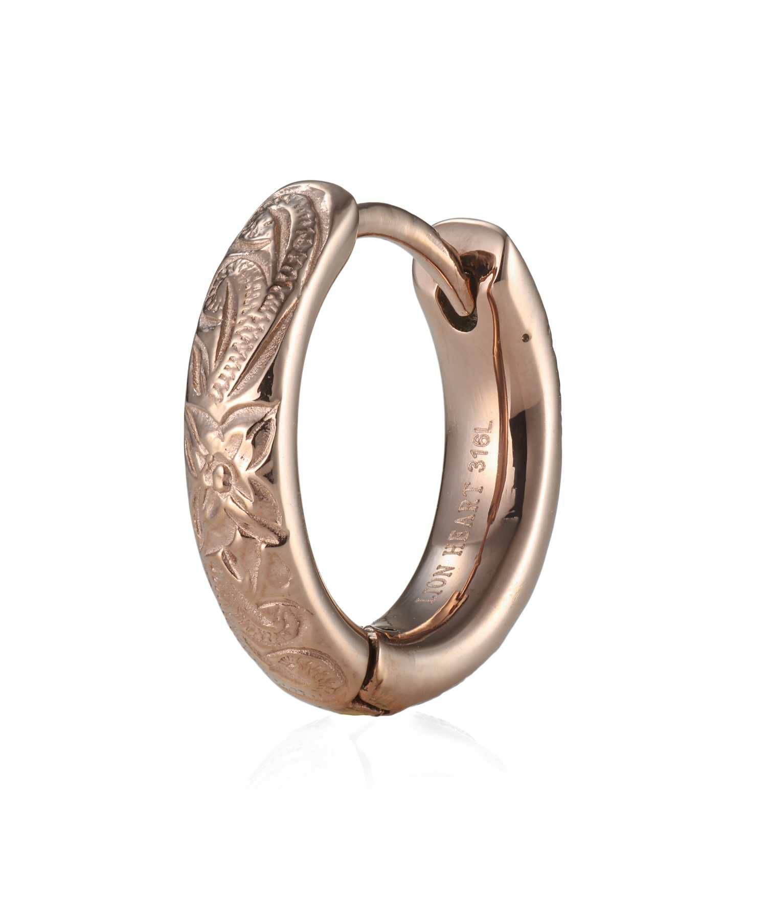 限定展開】“HAWAIIAN”甲丸フープピアス（ピンクゴールド）/サージカル