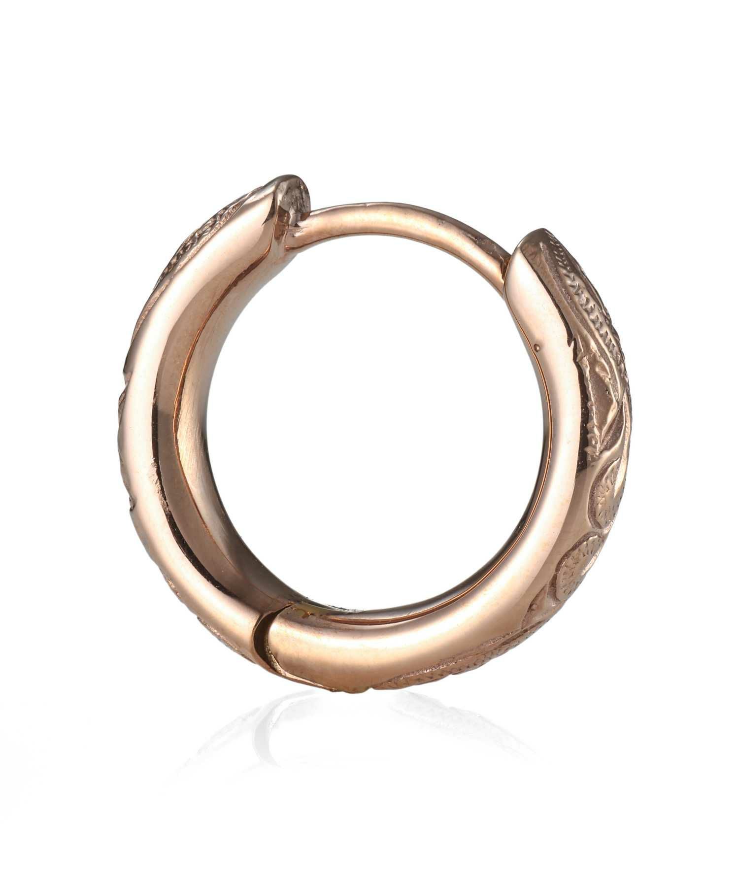 【WEB限定】ハワイアンフープピアス/甲丸/ピンクゴールド/サージカルステンレス316L（金属アレルギー対応）