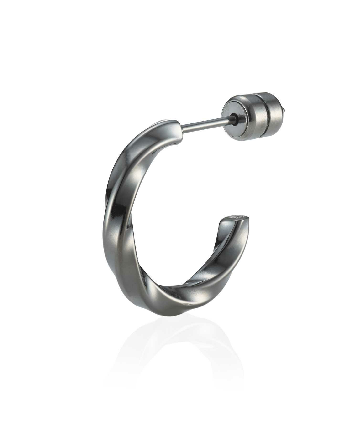 限定展開】“LH-1”G型ピアス（ツイスト/ライトブラック）/サージカル