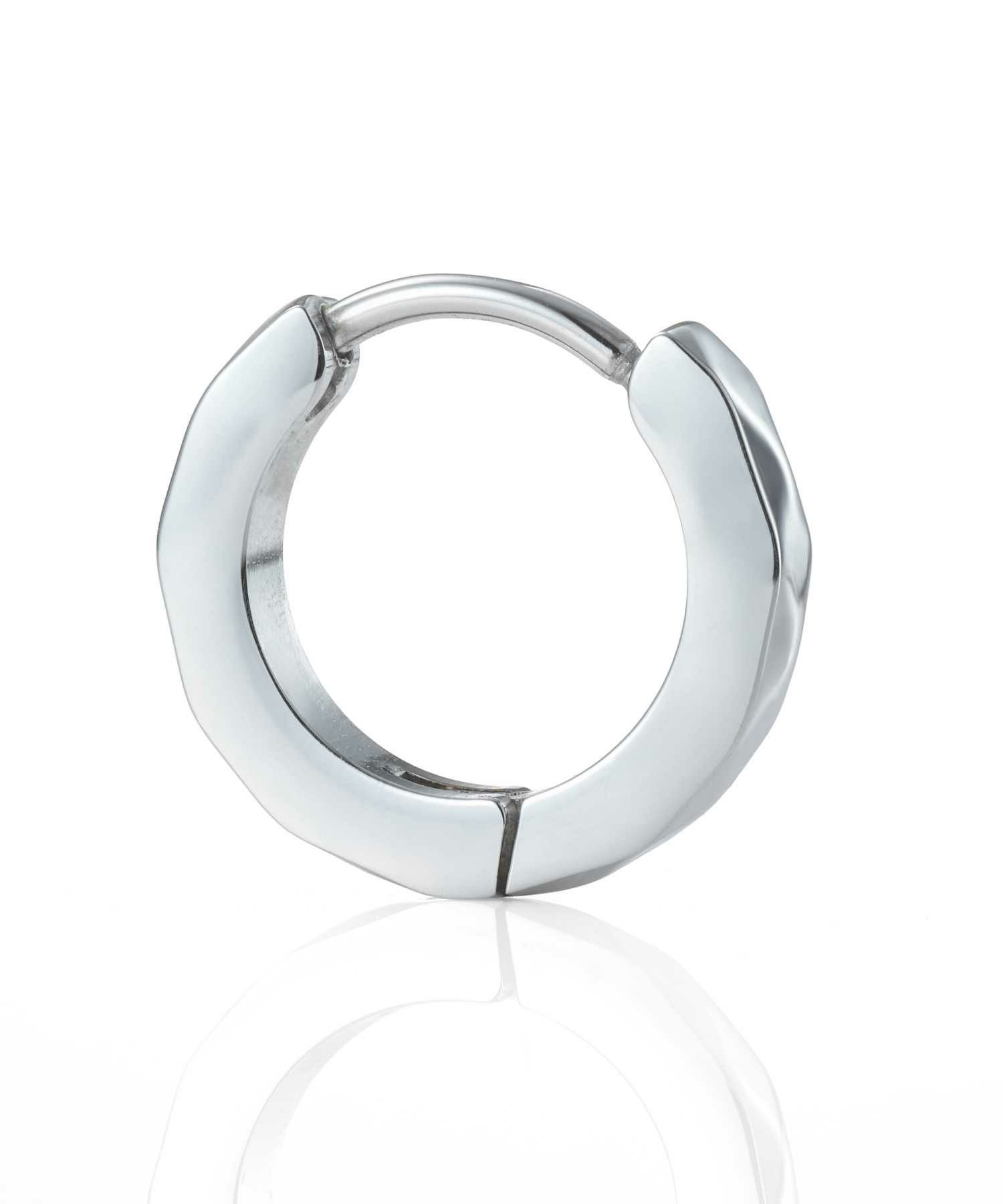 【WEB限定】カッティングフープピアス/ダイヤモンド/シルバー/サージカルステンレス316L（金属アレルギー対応）