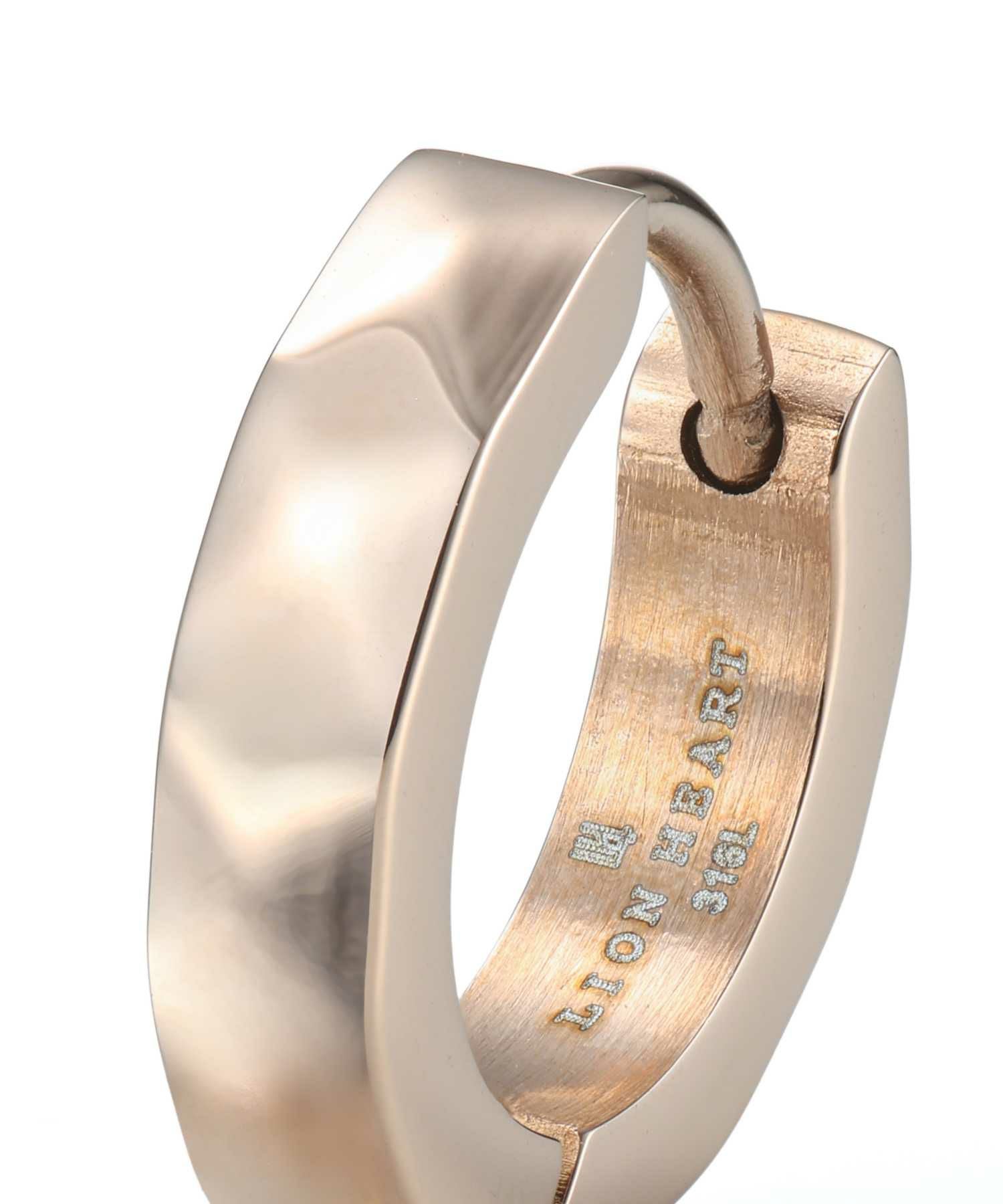 【WEB限定】カッティングフープピアス/ピンクゴールド/サージカルステンレス316L（金属アレルギー対応）