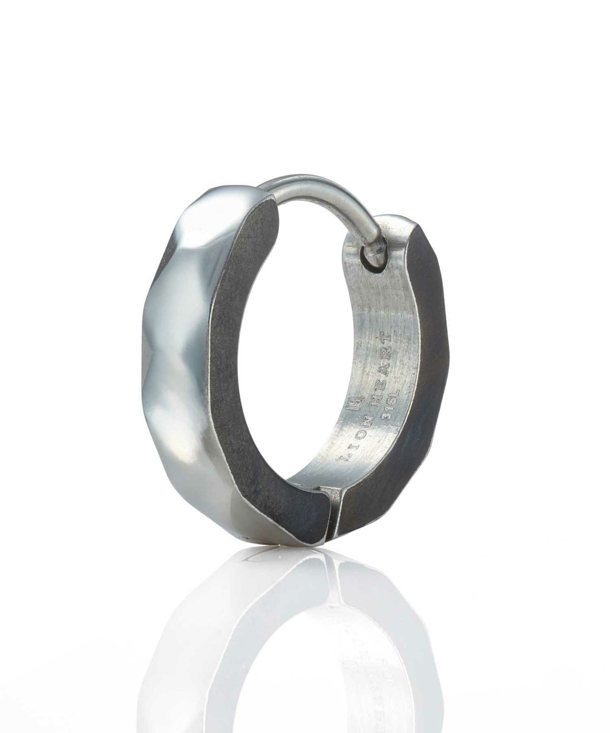 限定展開】“THE EDGE”カッティングフープピアス（サイドマットブラック 
