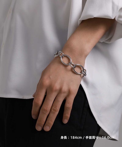 【限定展開】“SUNNY”チャンキーチェーンブレスレット/サージカルステンレス316L（金属アレルギー対応）