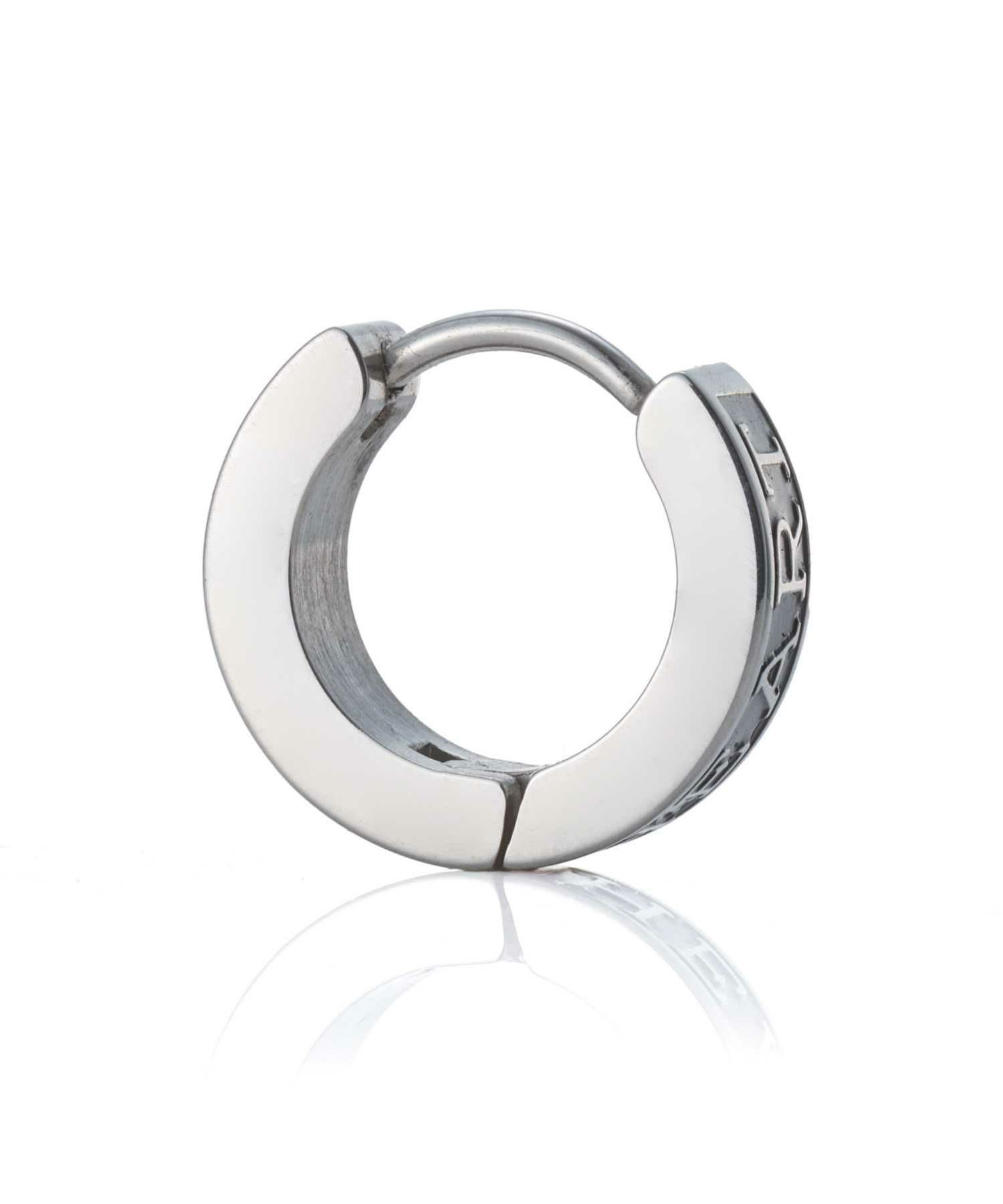 限定展開】“LH-1”ロゴフープピアス（シルバー×ブラック）/サージカル