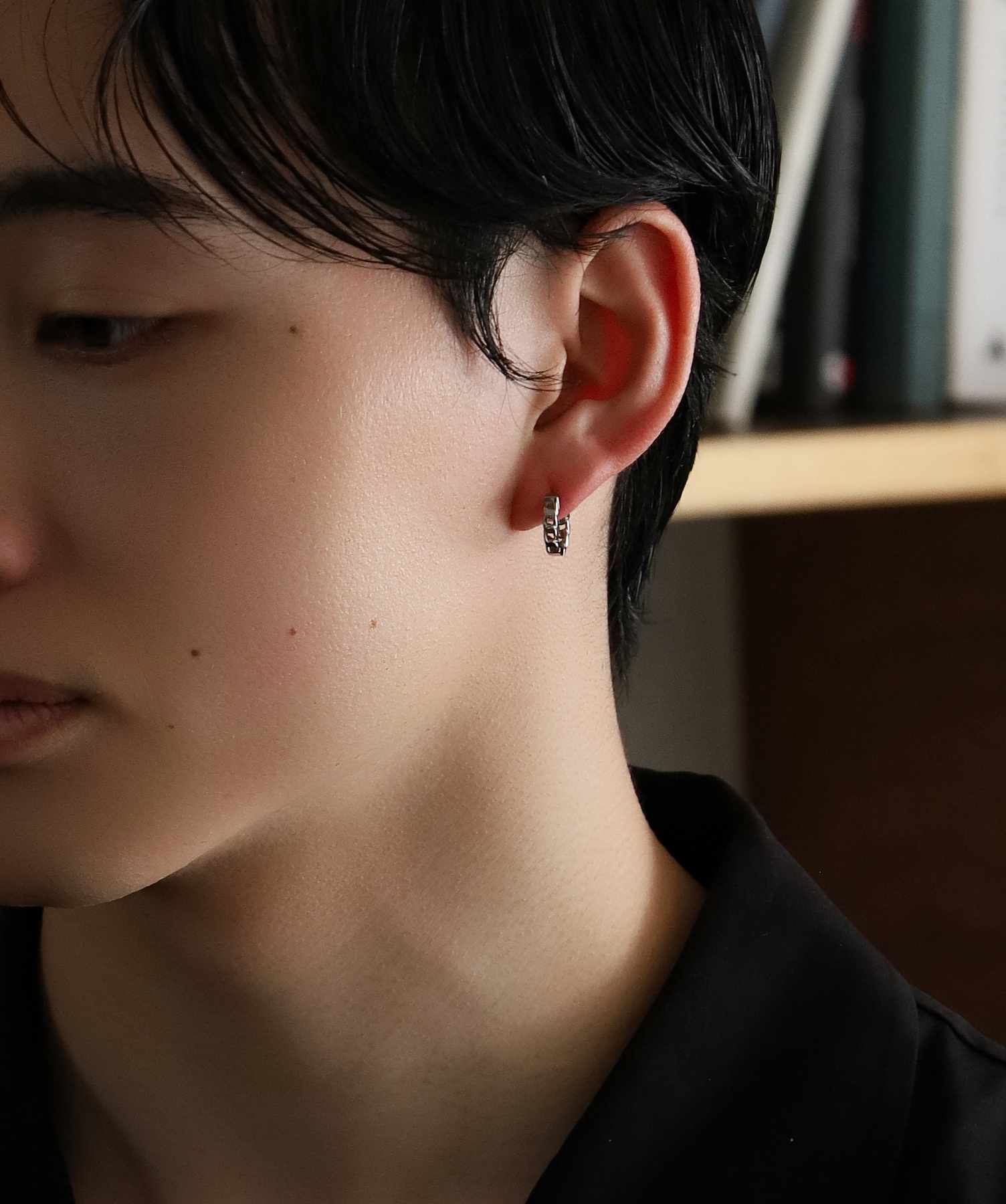  【WEB限定】キヘイチェーンフープピアス/サージカルステンレス316L