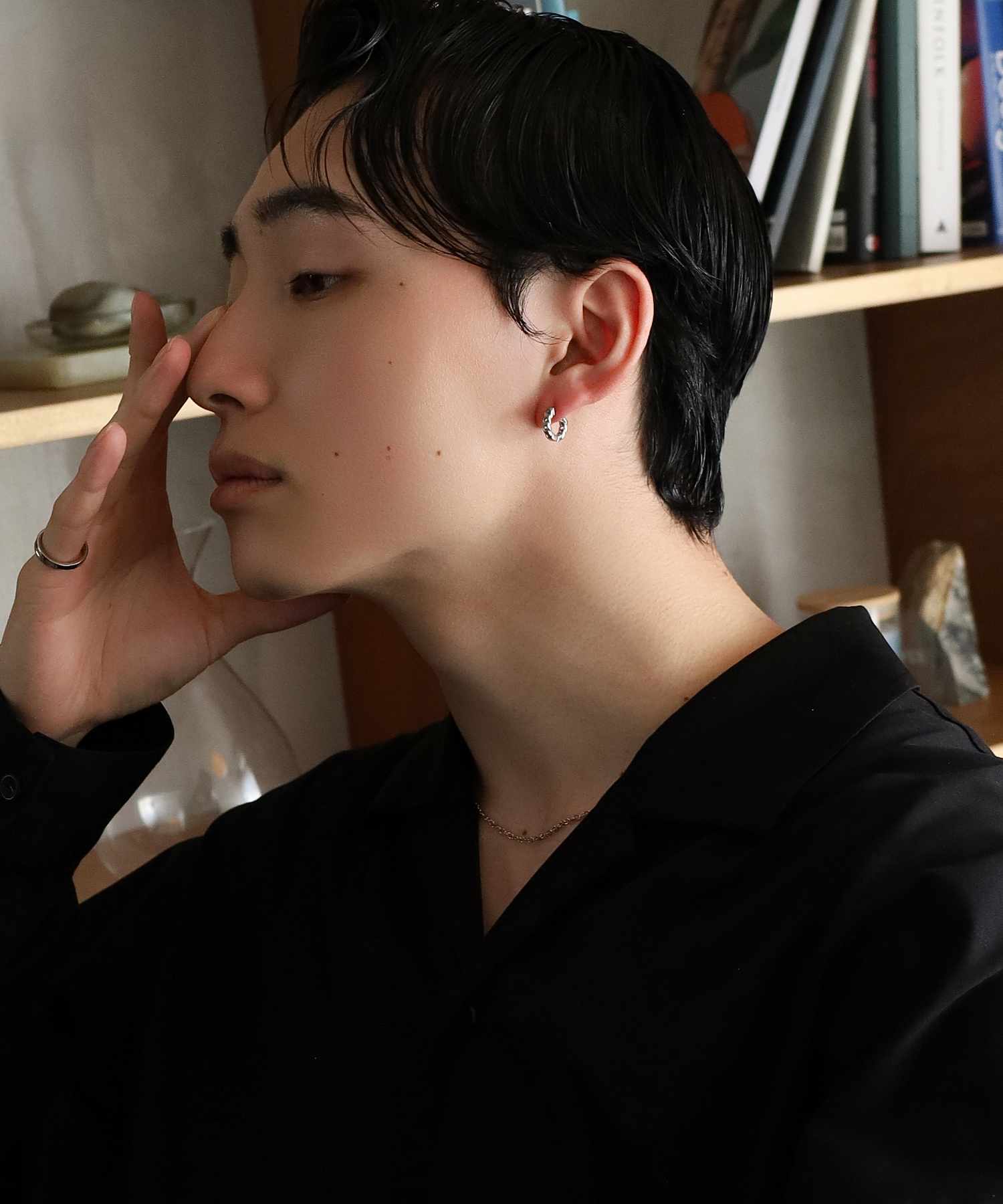  【WEB限定】キヘイチェーンフープピアス/サージカルステンレス316L