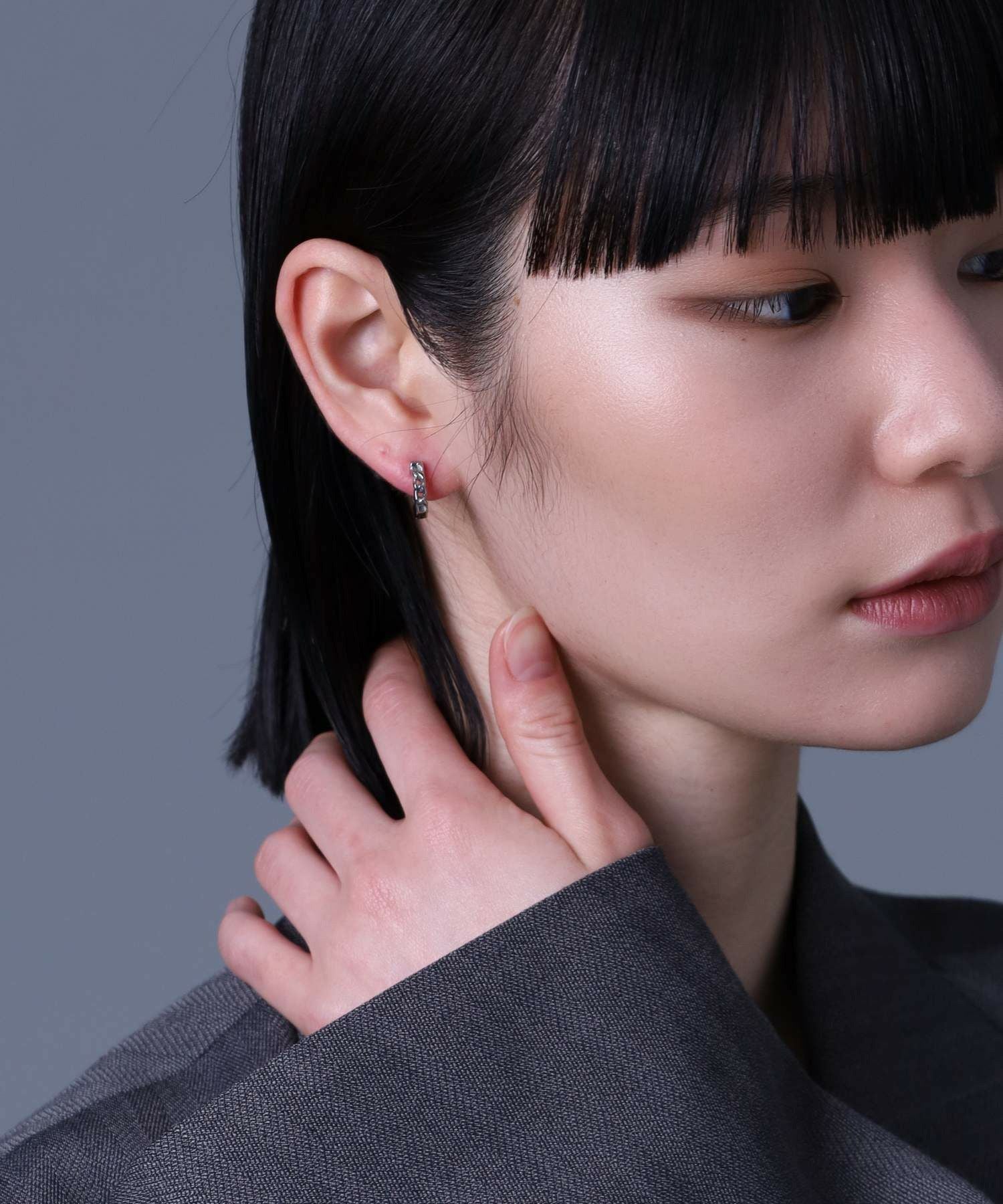限定展開】“LH-1”キヘイチェーンフープピアス/サージカルステンレス