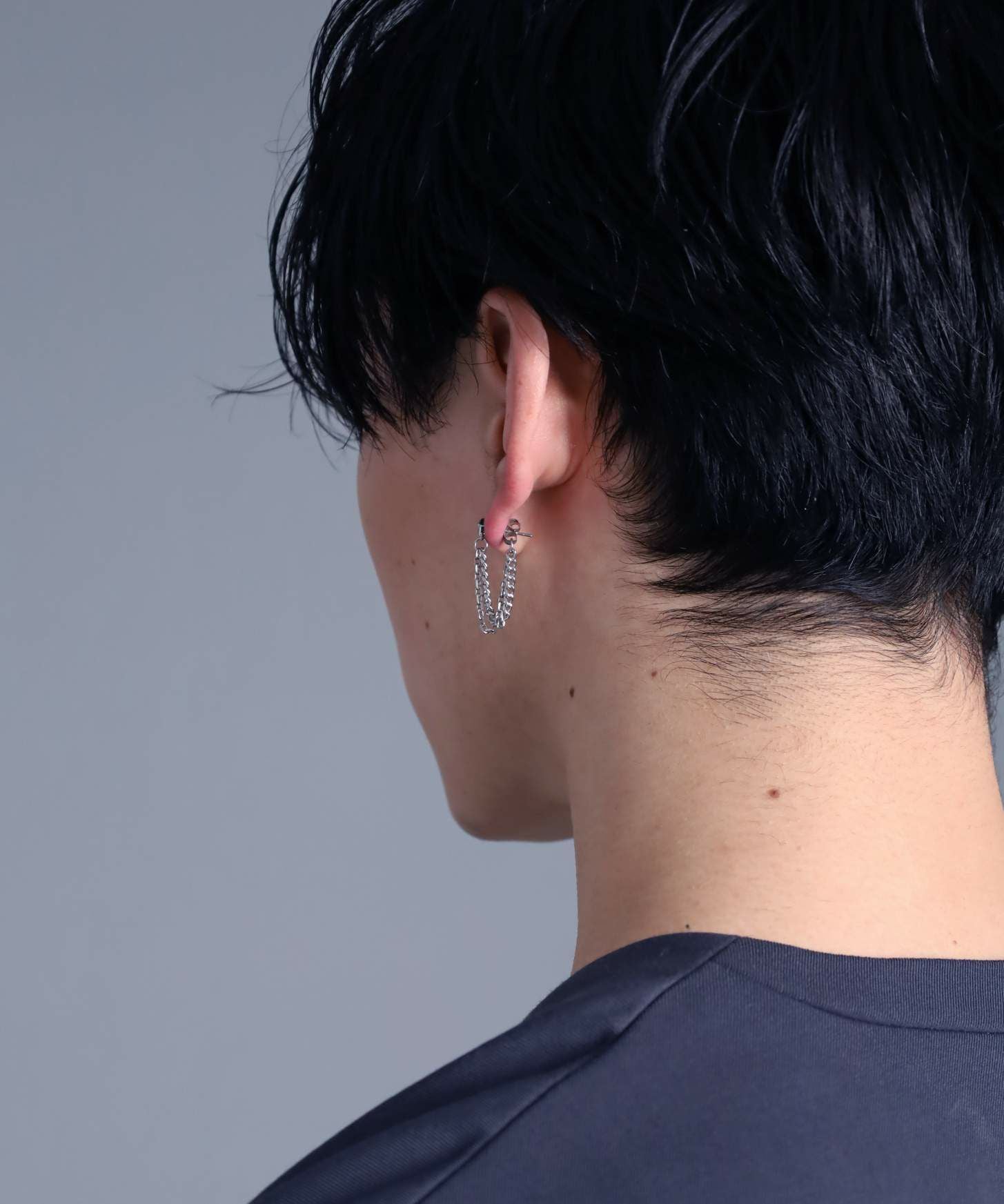 限定展開】“LH-1”チェーンドロップスタッズピアス/サージカル