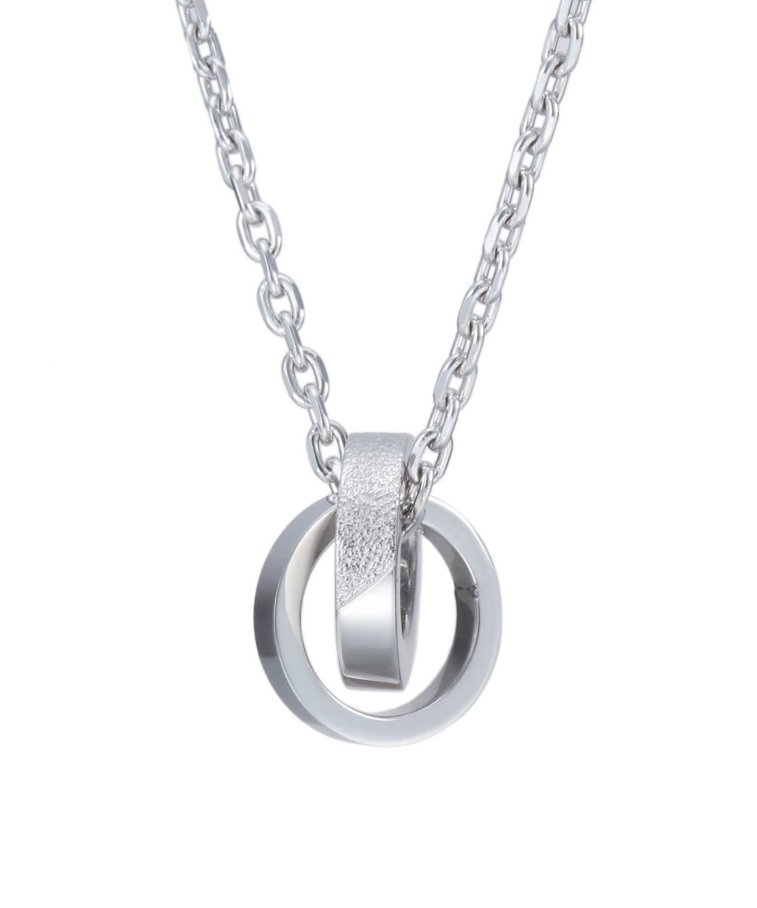 【WEB限定】“SAND”ダブルリングネックレス/サージカルステンレス316L