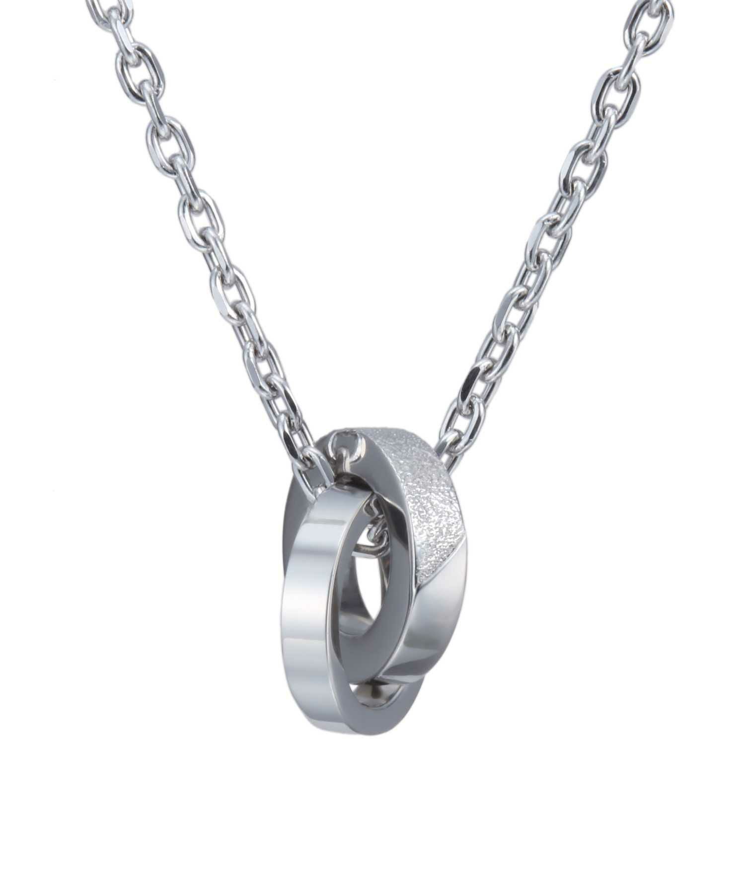 【WEB限定】“SAND”ダブルリングネックレス/サージカルステンレス316L