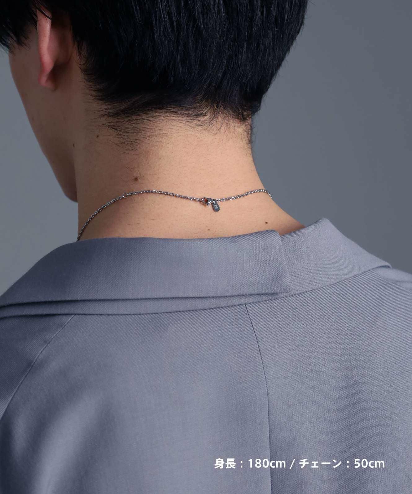 【WEB限定】“SAND”ダブルリングネックレス/サージカルステンレス316L