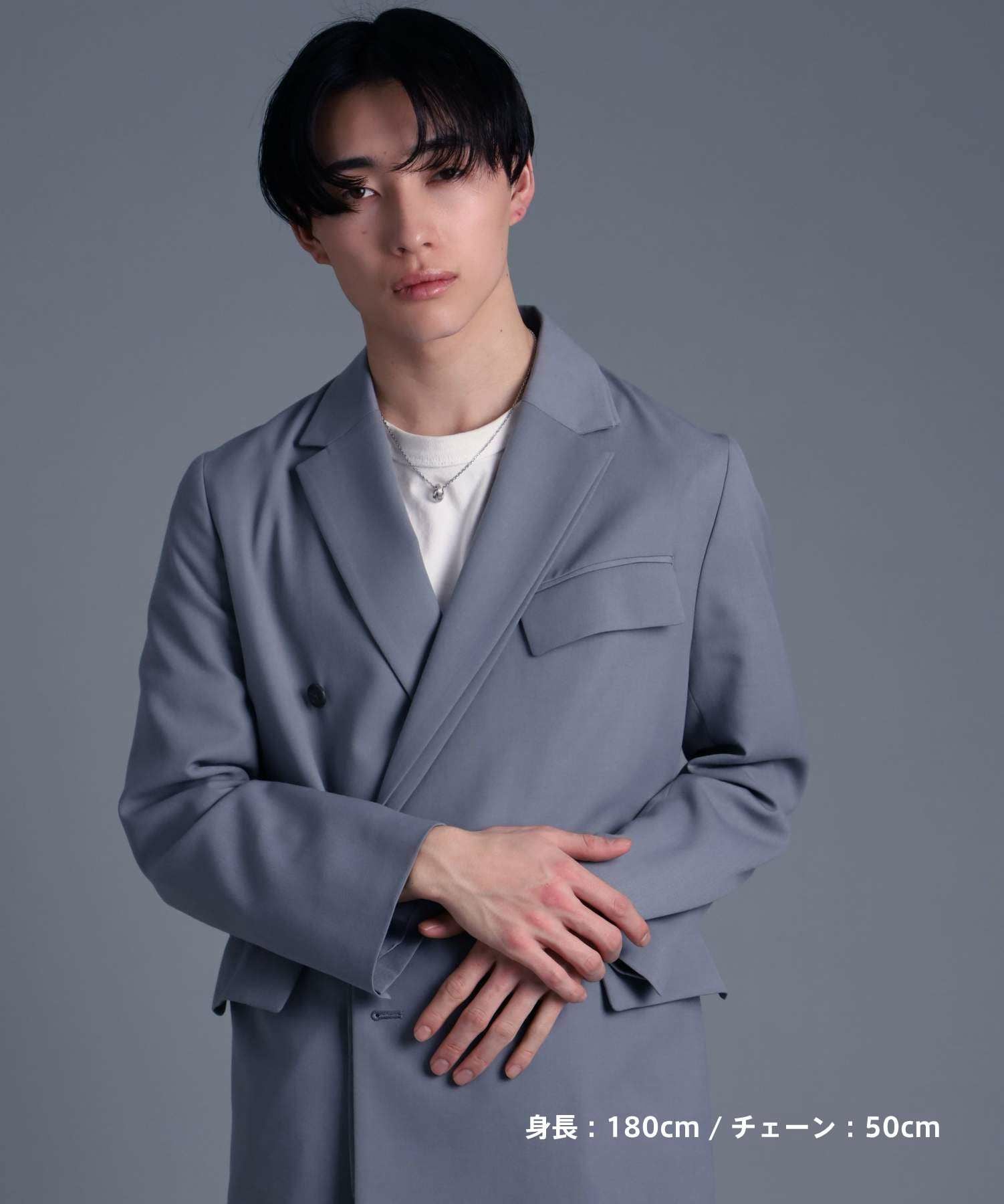 【WEB限定】“SAND”ダブルリングネックレス/サージカルステンレス316L